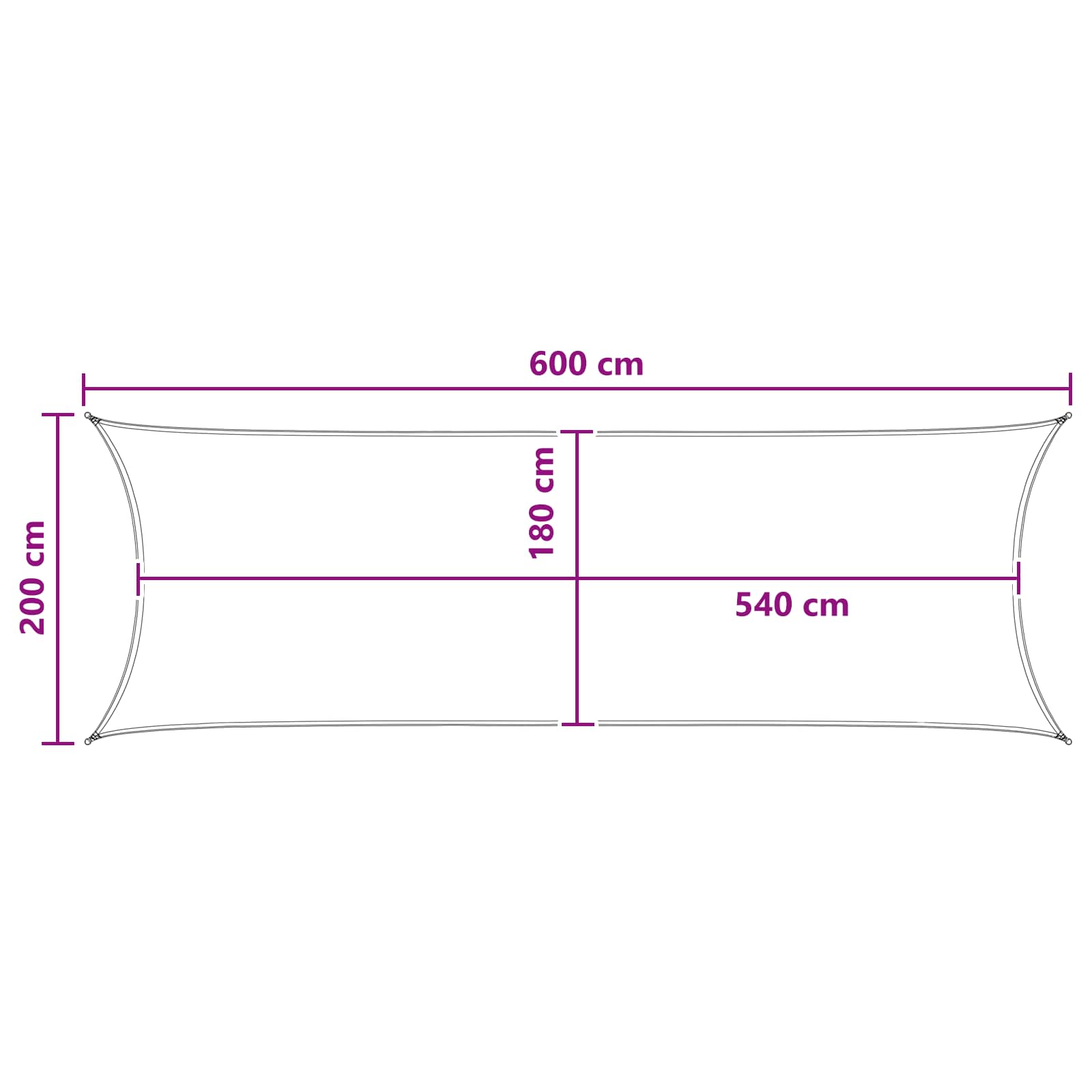 Jedrilica za sunčevu sjenu Sivosmeđa 2 x 6 m HDPE