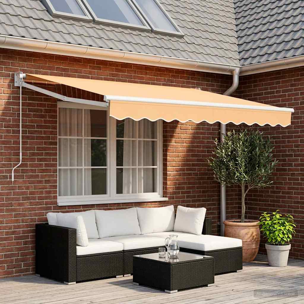 Povlačivi tende Pijesak 3,5 x 2,5 m 100% Poliester i Aluminij
