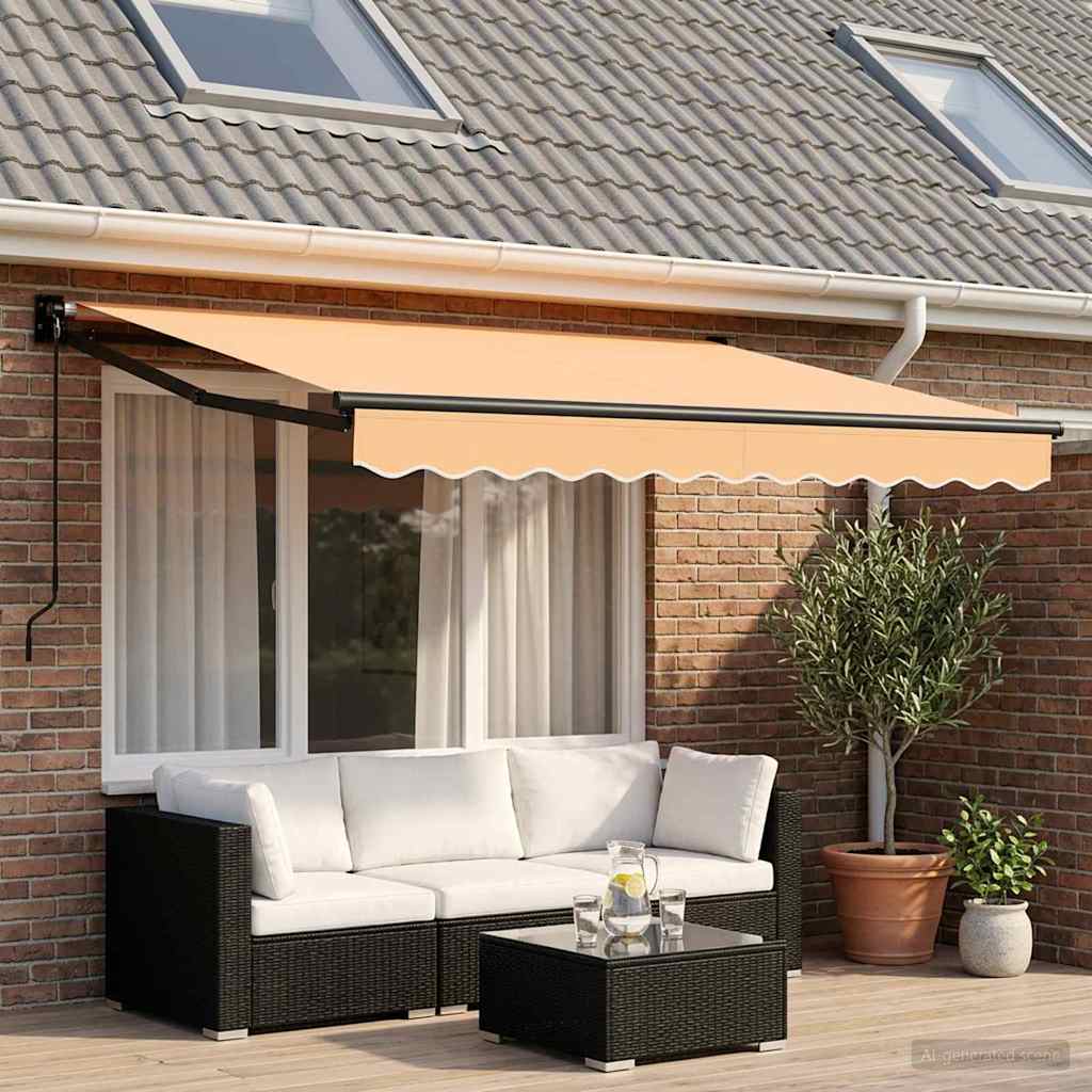 Povlačivi tende Pijesak 3,5 x 2,5 m 100% Poliester i Aluminij