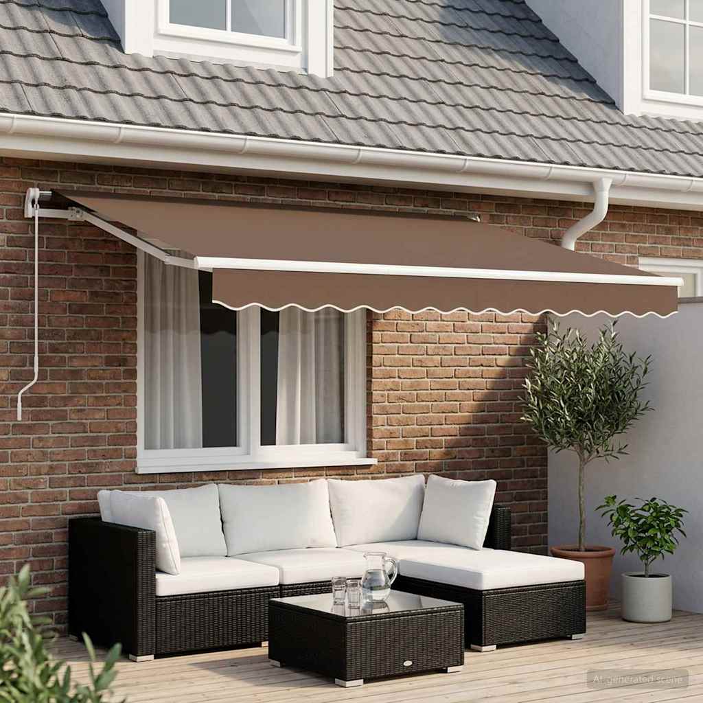 Skrovita tenda Sivosmeđa 2,5 x 2 m tkanina