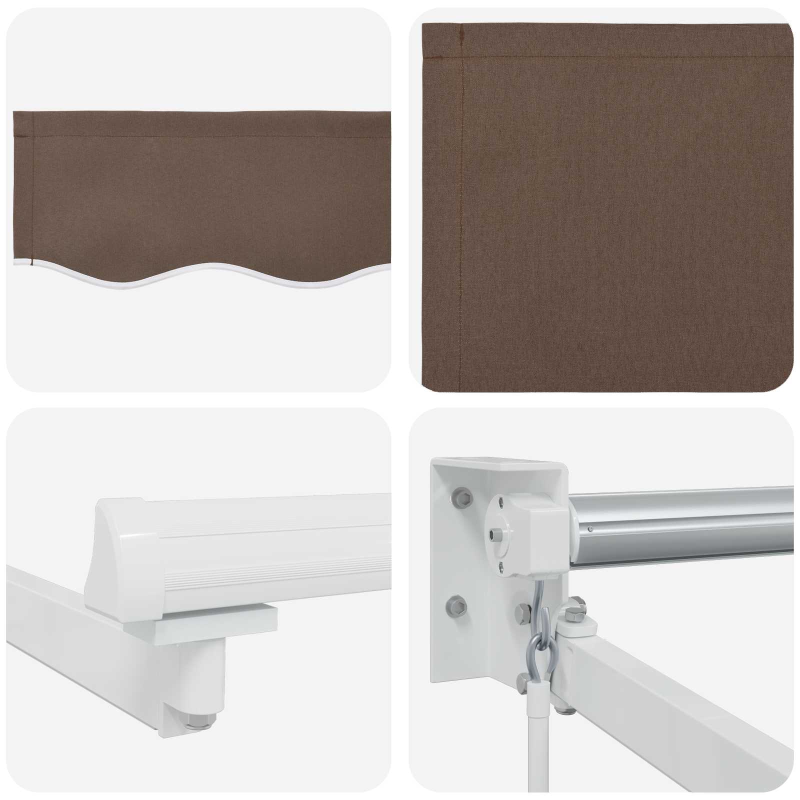 Povlačivi tende Sivosmeđa 3,5 x 2 m 100% Poliester i Aluminij