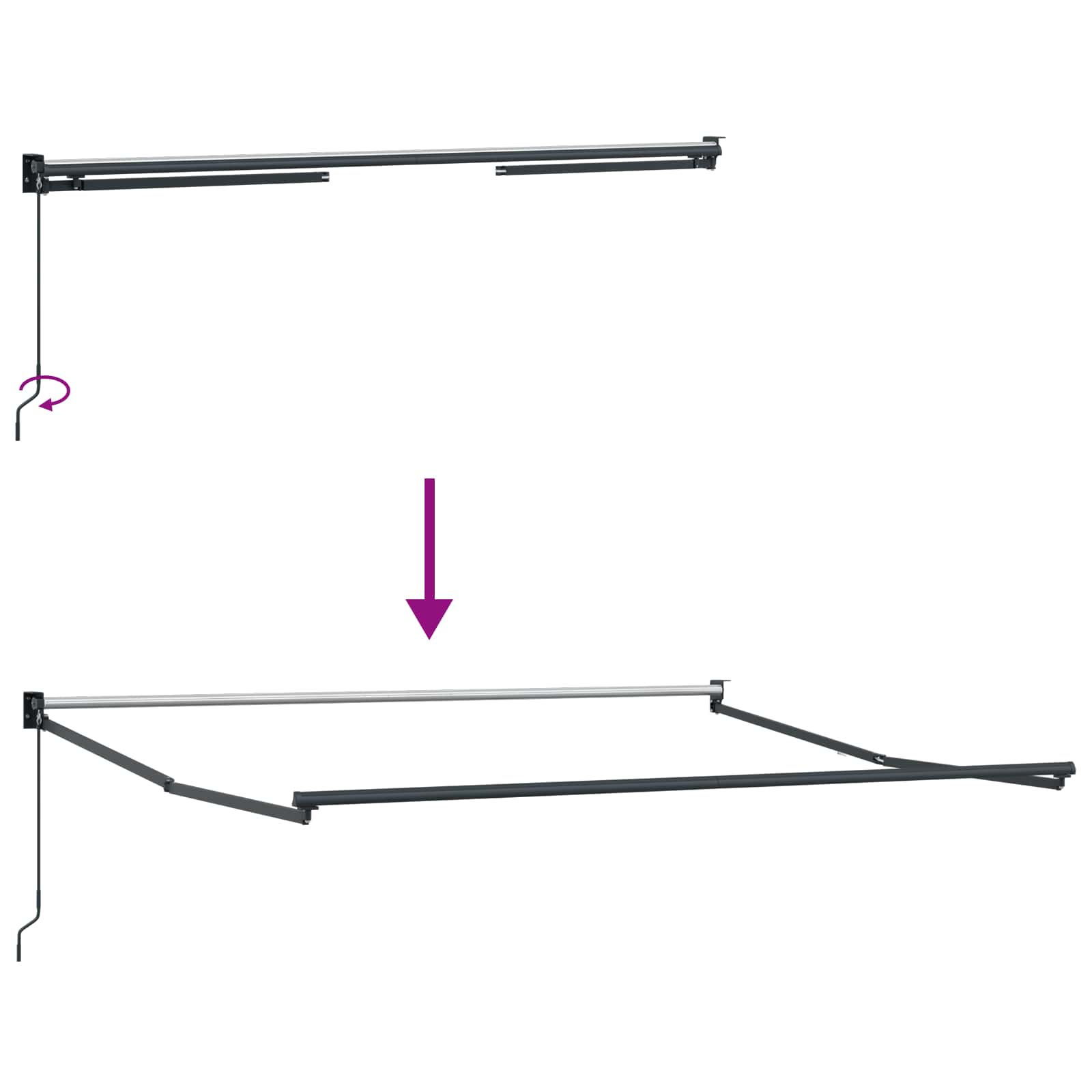 Povlačivi tende Pijesak 3 x 2,5 m 100% Poliester i Aluminij