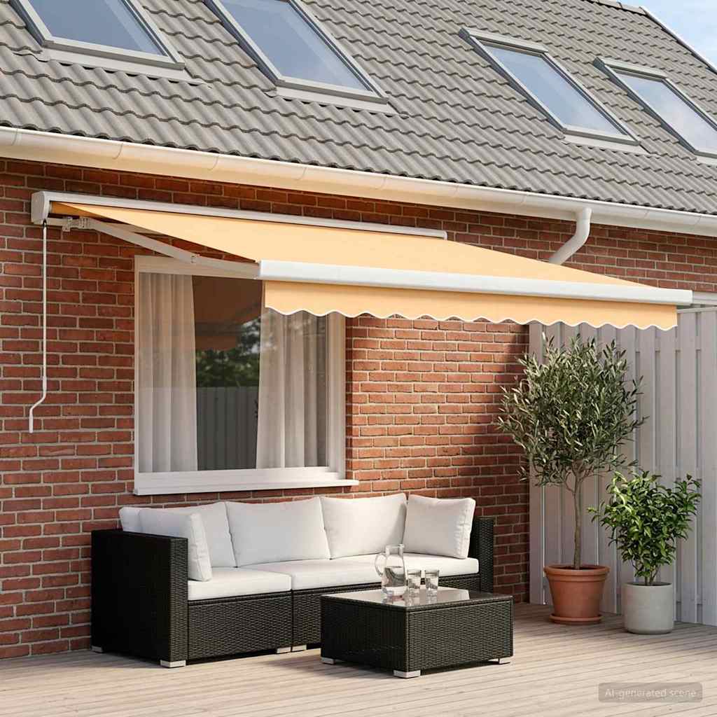 Povlačivi tende Pijesak 350 x 250 cm Platno i Aluminij