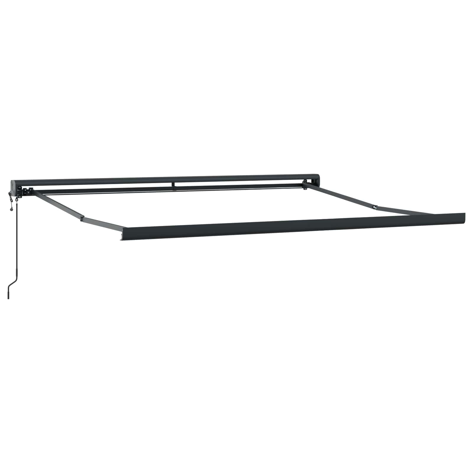 Povlačivi tende Svijetlo siva i bijela. 350 x 250 cm