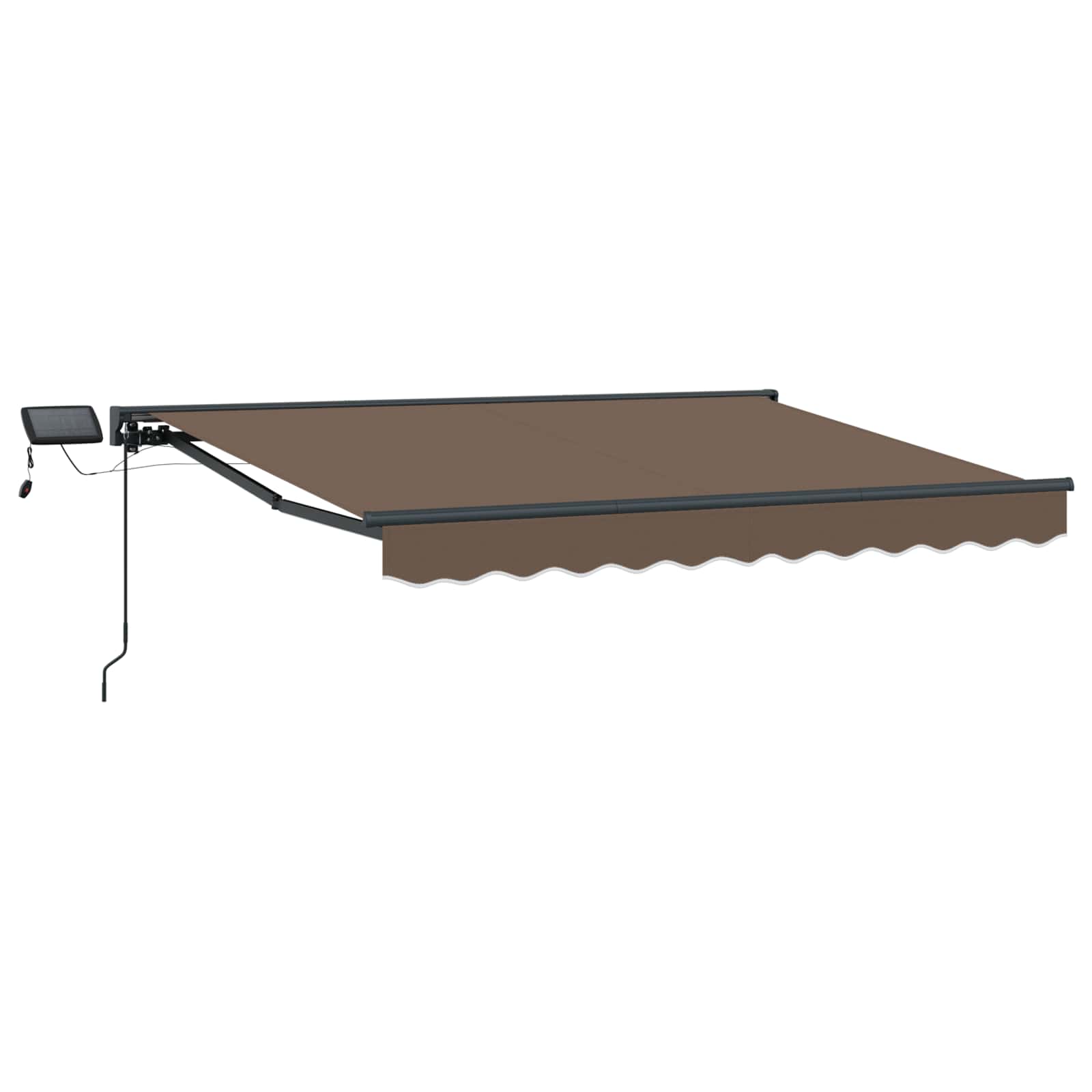 Ručni okvir tende s LED-ima Sivosmeđa 3,5 x 2,5 m