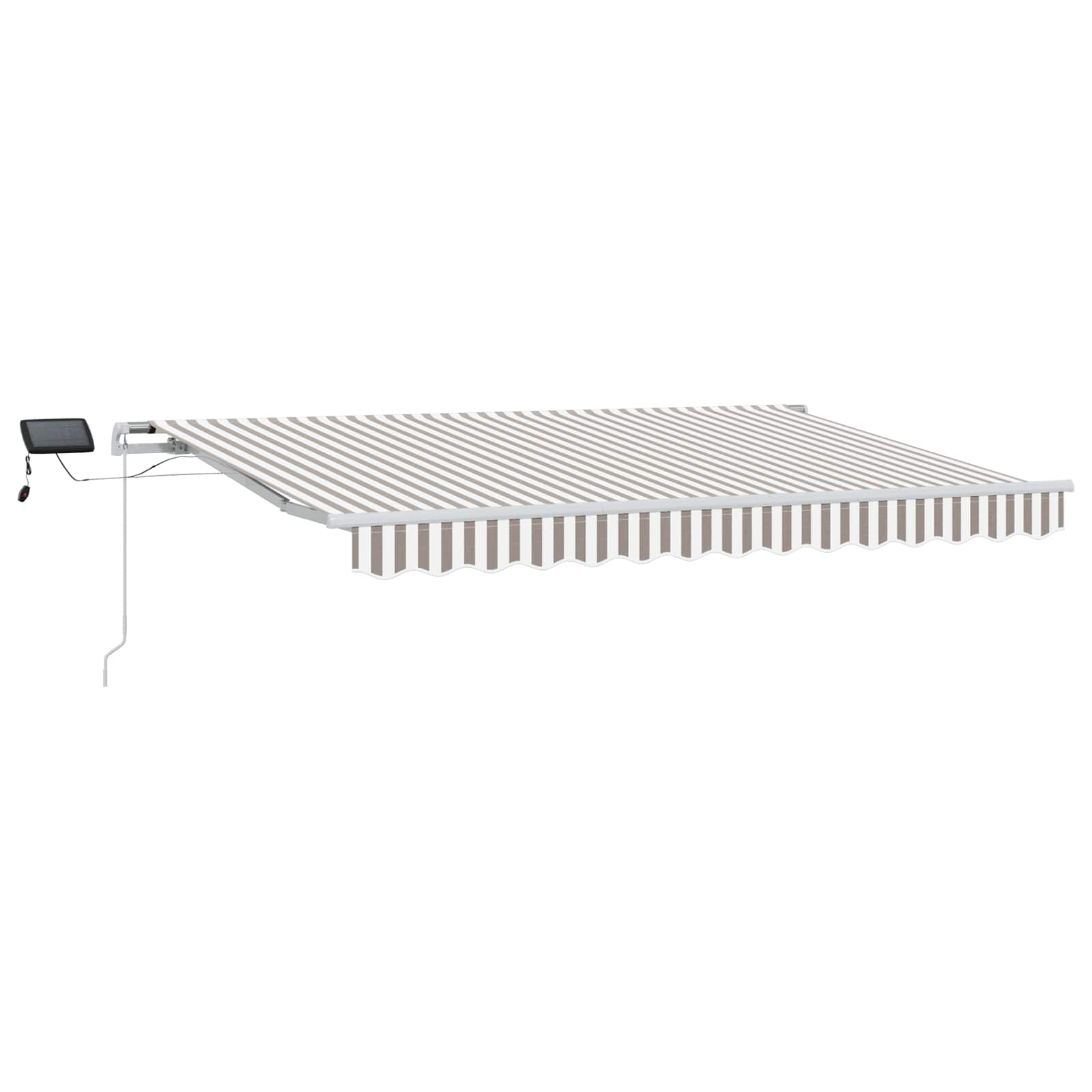 Povlačivi tende Svijetlo siva i bijela. 450 × 300 cm