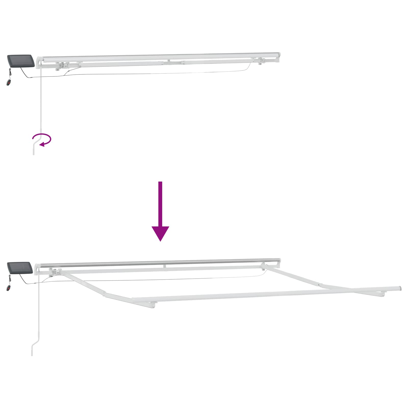 Povlačivi tende Pijesak 450 × 300 cm Tkanina i Aluminij