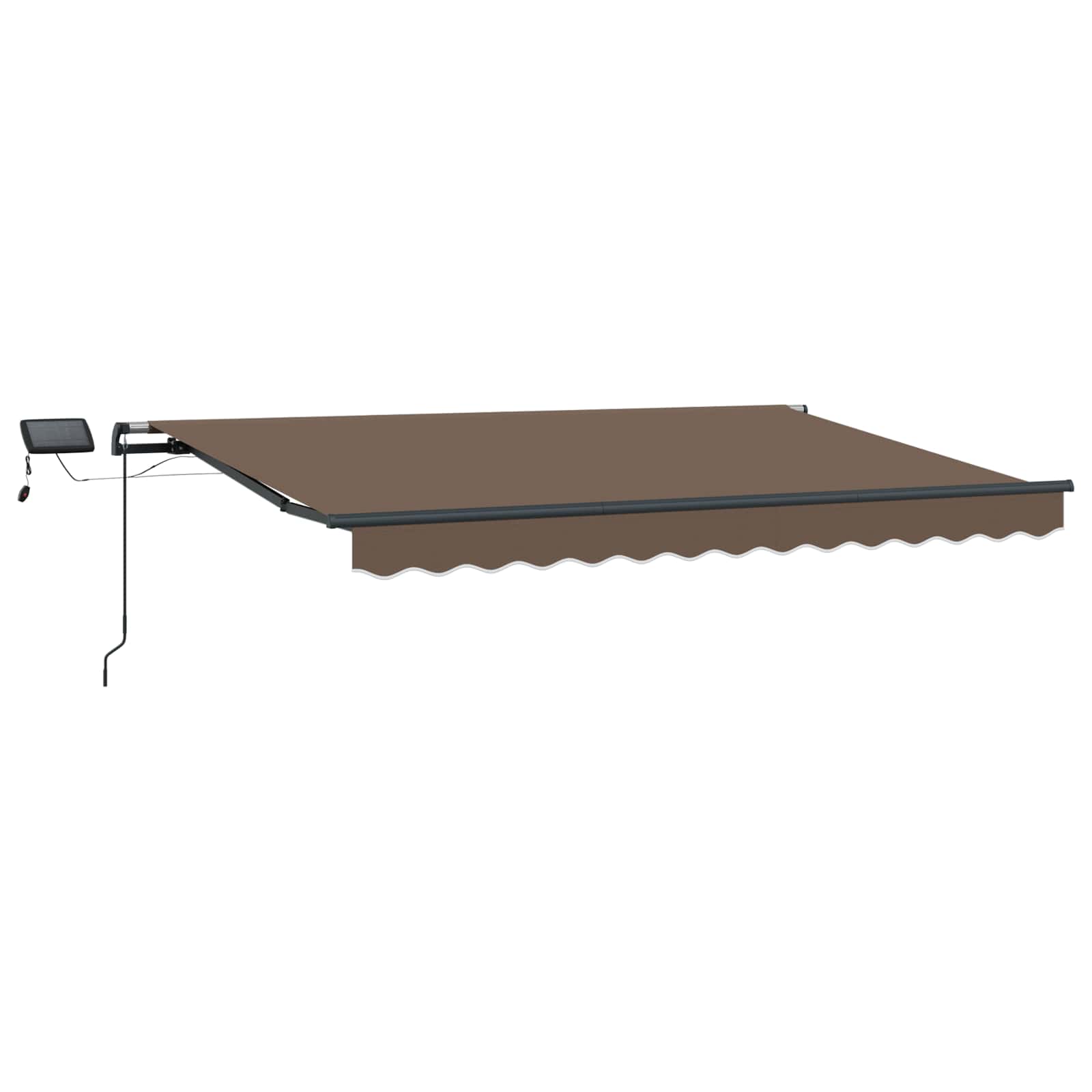 Povlačivi tende Sivosmeđa 450 × 300 cm Tkanina i Aluminij