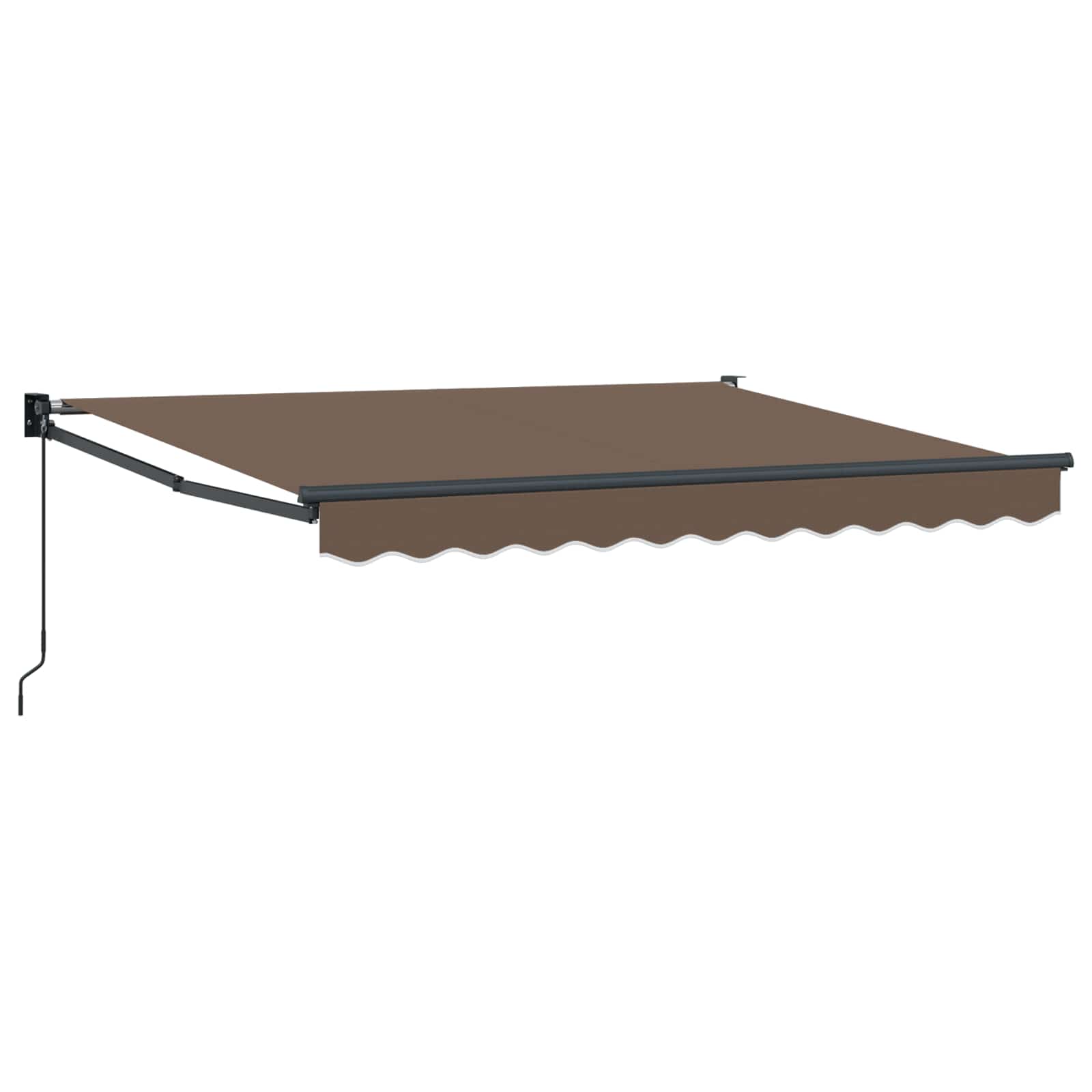 Povlačivi tende Sivosmeđa 4,5 × 3 m 100% Poliester i Aluminij