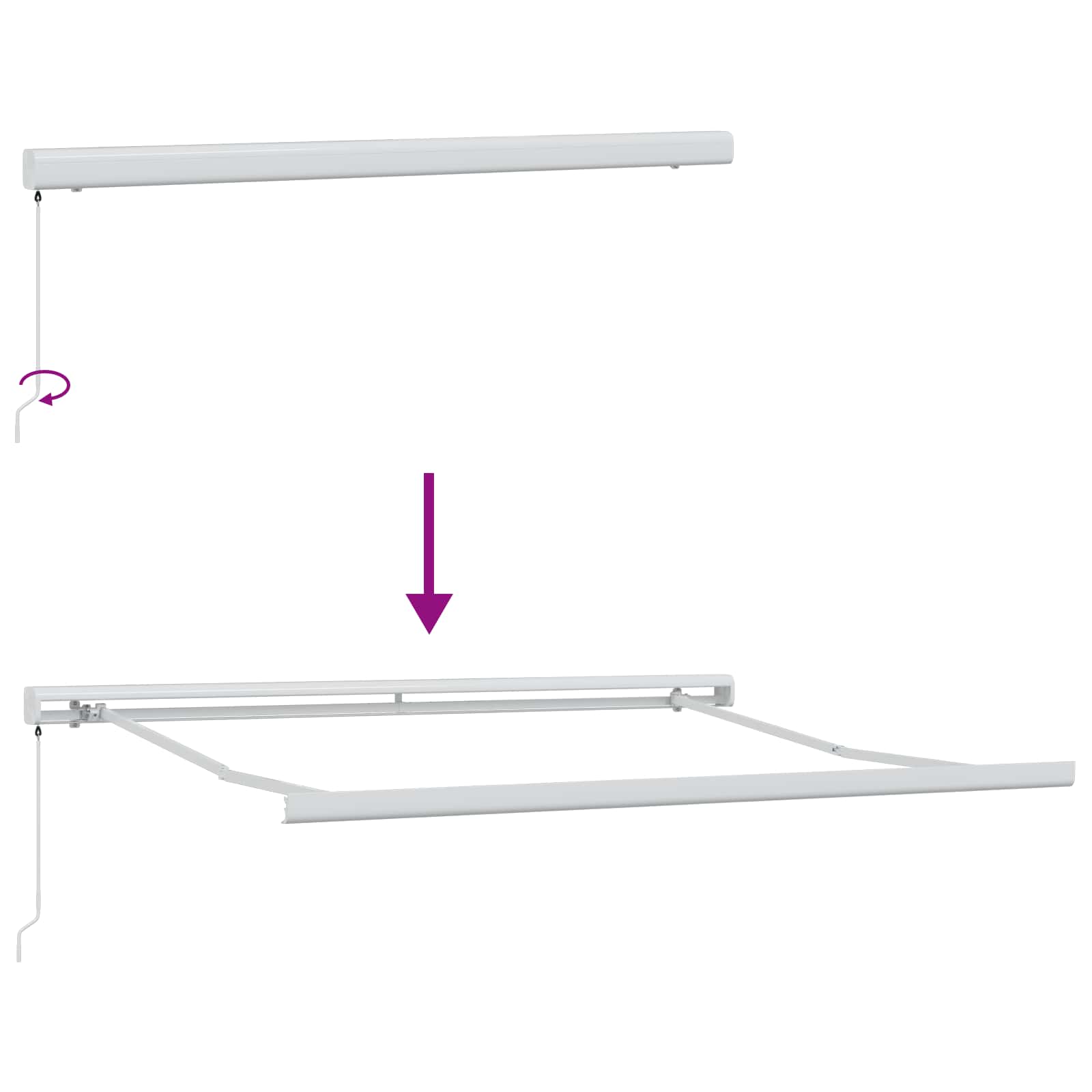 Povlačivi tende Sivosmeđa 450 × 300 cm Platno i Aluminij