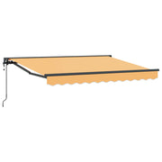 Povlačivi tende Pijesak 4,5 × 3 m Poliester i aluminij