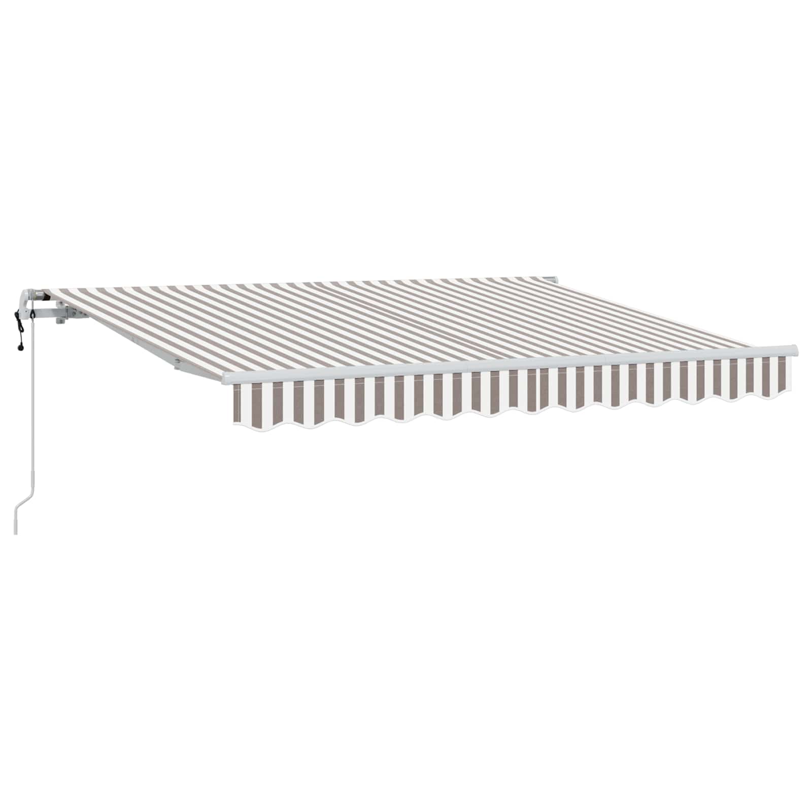 Povlačivi tende Svijetlo siva i bijela. 450 × 350 cm