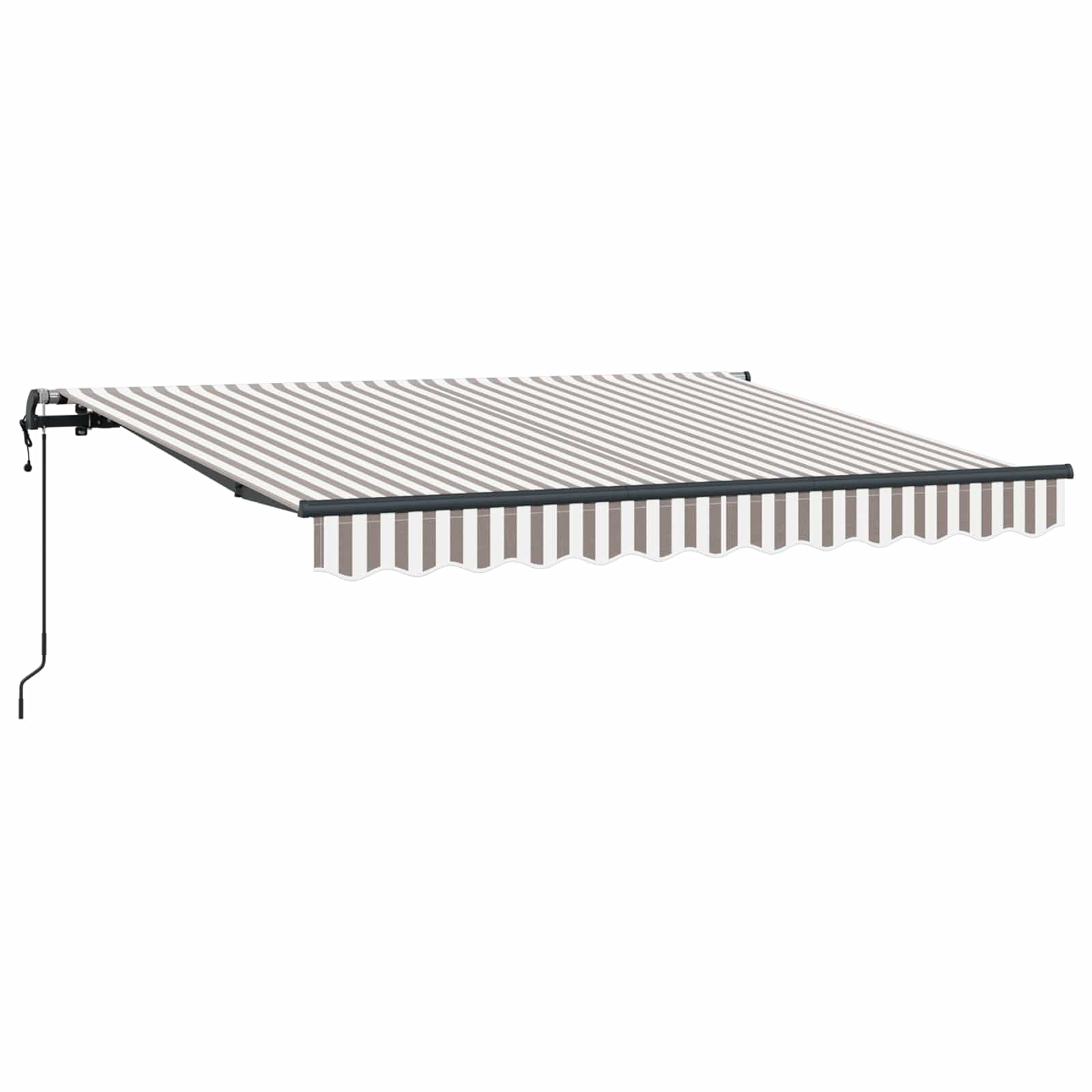 Povlačivi tende Svijetlo siva i bijela. 450 × 350 cm