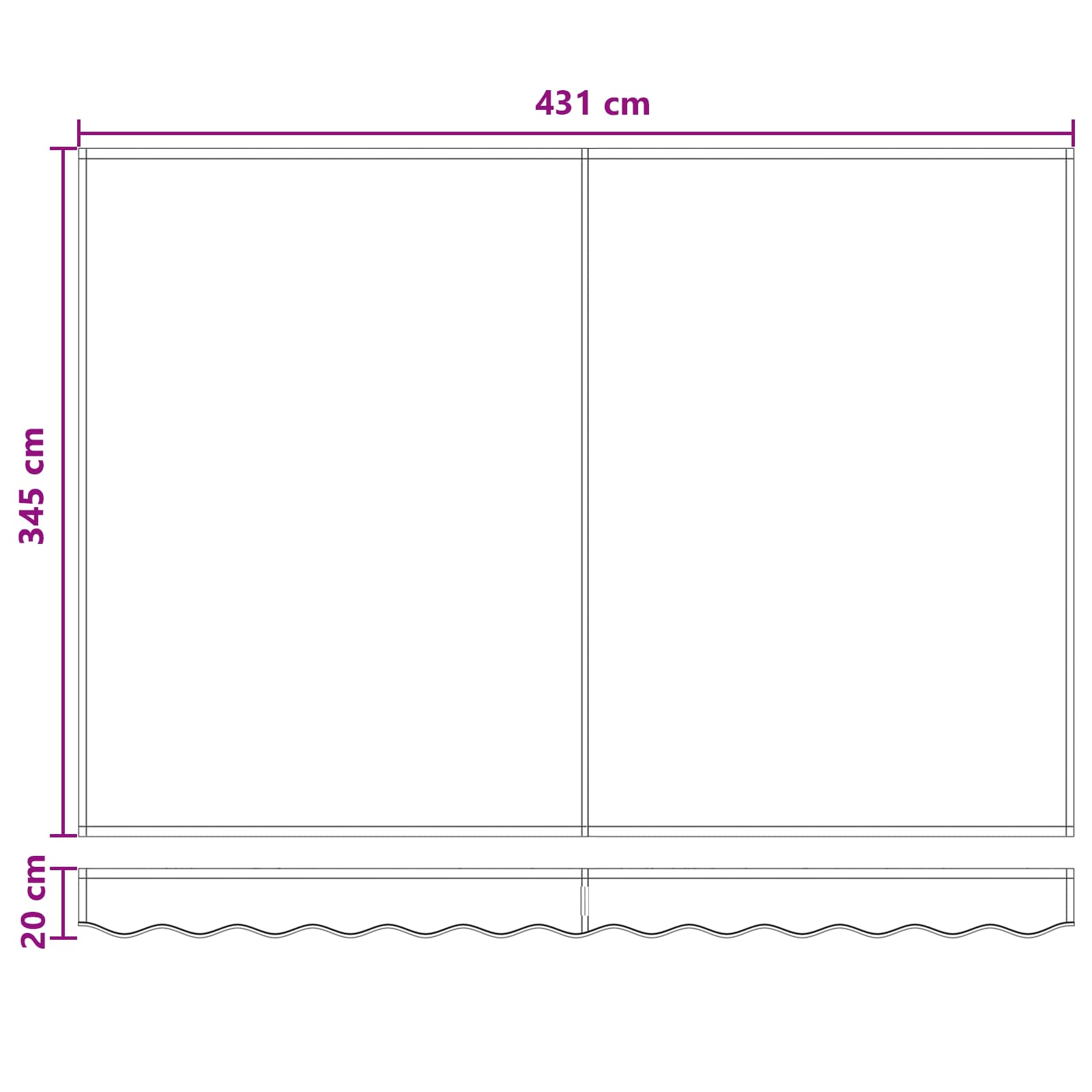 Ručno sklopiva tenda Pijesak 4,5 × 3,5 m Poliester i aluminij