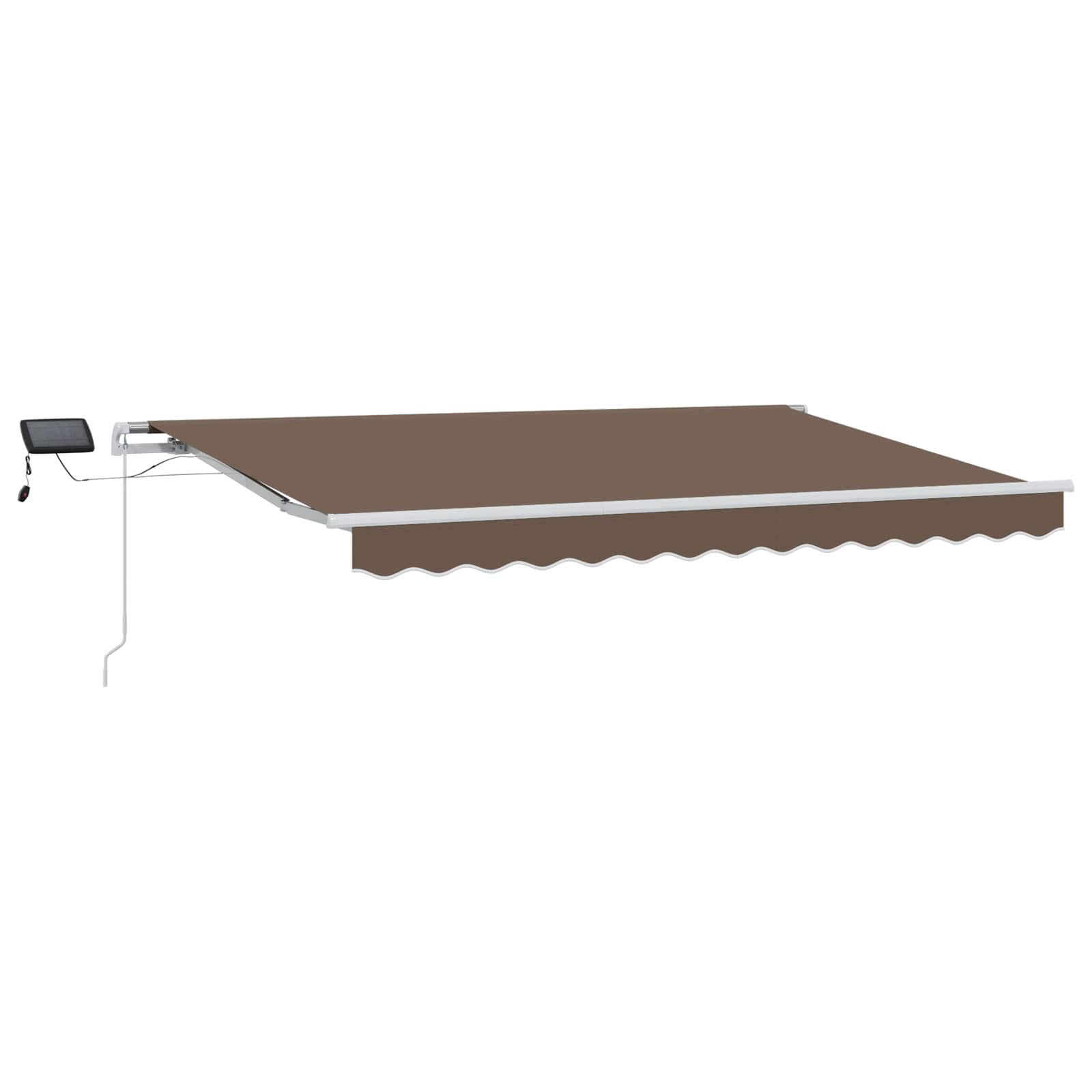 Povlačivi tende Sivosmeđa 500 × 300 cm Tkanina i Aluminij