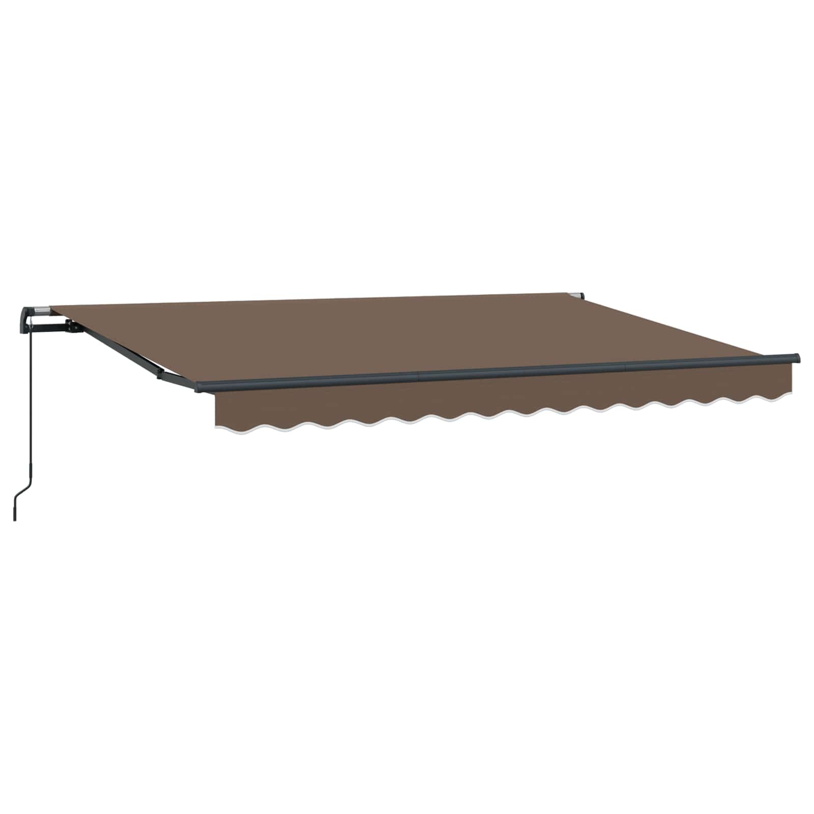 Povlačivi tende Sivosmeđa 500 × 300 cm Poliester i aluminij