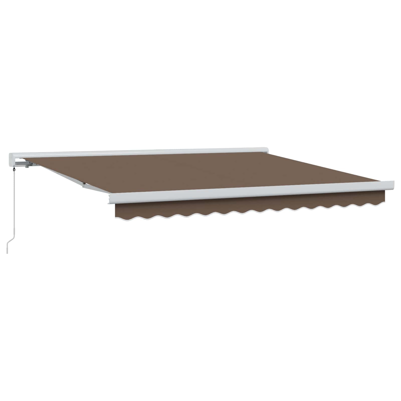 Povlačivi tende Sivosmeđa 500 × 300 cm Platno i Aluminij
