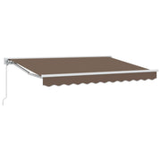 Ručno sklopiva tenda Sivosmeđa 5 x 3 m Poliester i aluminij