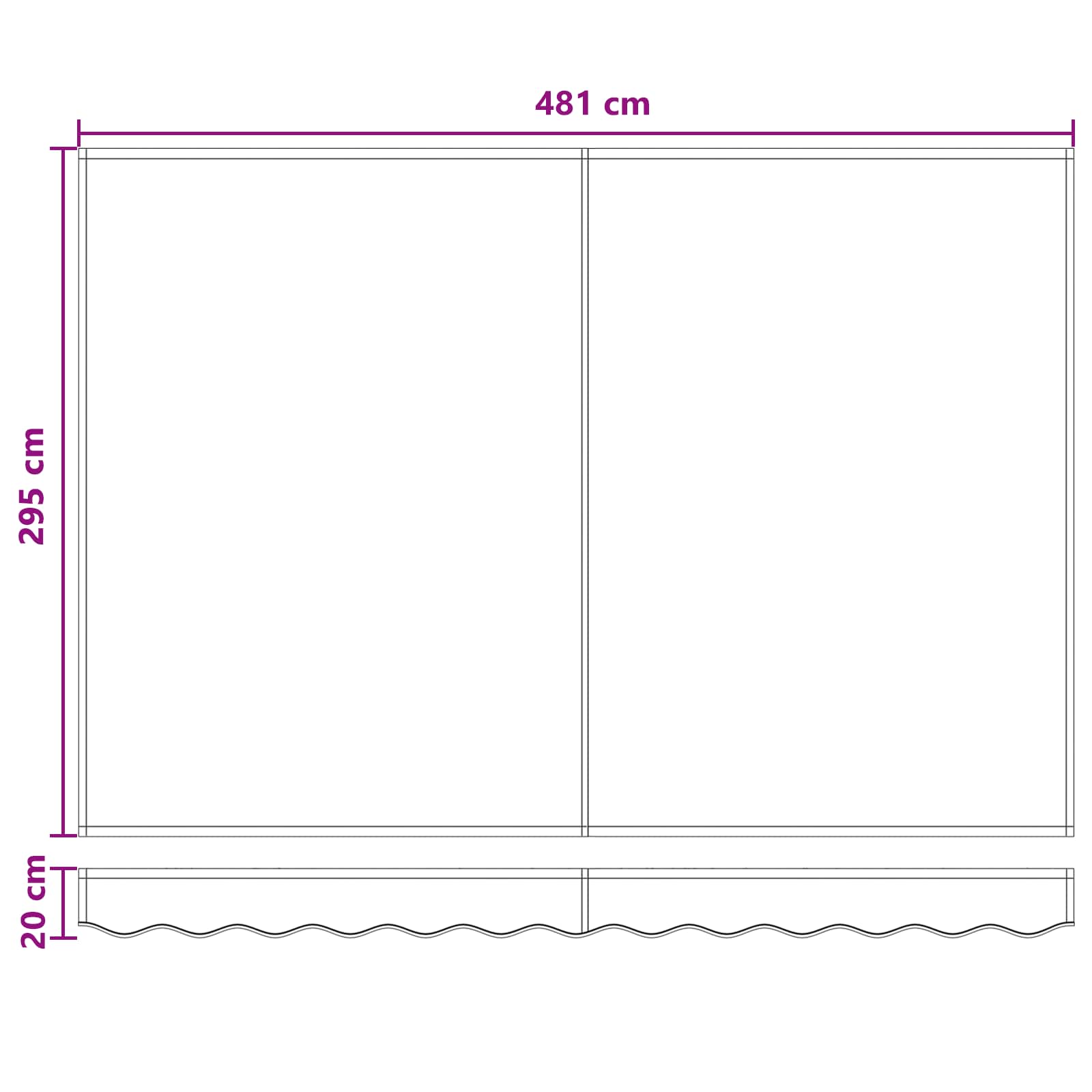 Električna retraktabilna tenda Pijesak 5 x 3 m
