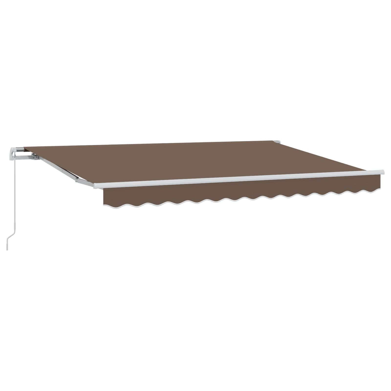 Povlačivi tende Sivosmeđa 500 × 350 cm Poliester i aluminij