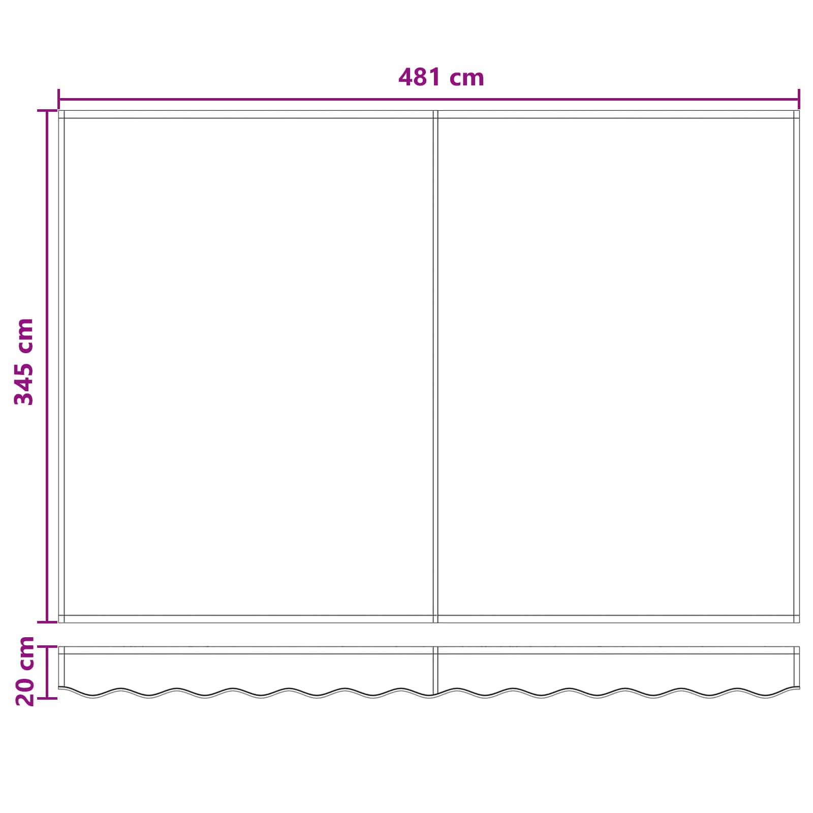 Ručno sklopiva tenda Pijesak 5 × 3,5 m Poliester i aluminij