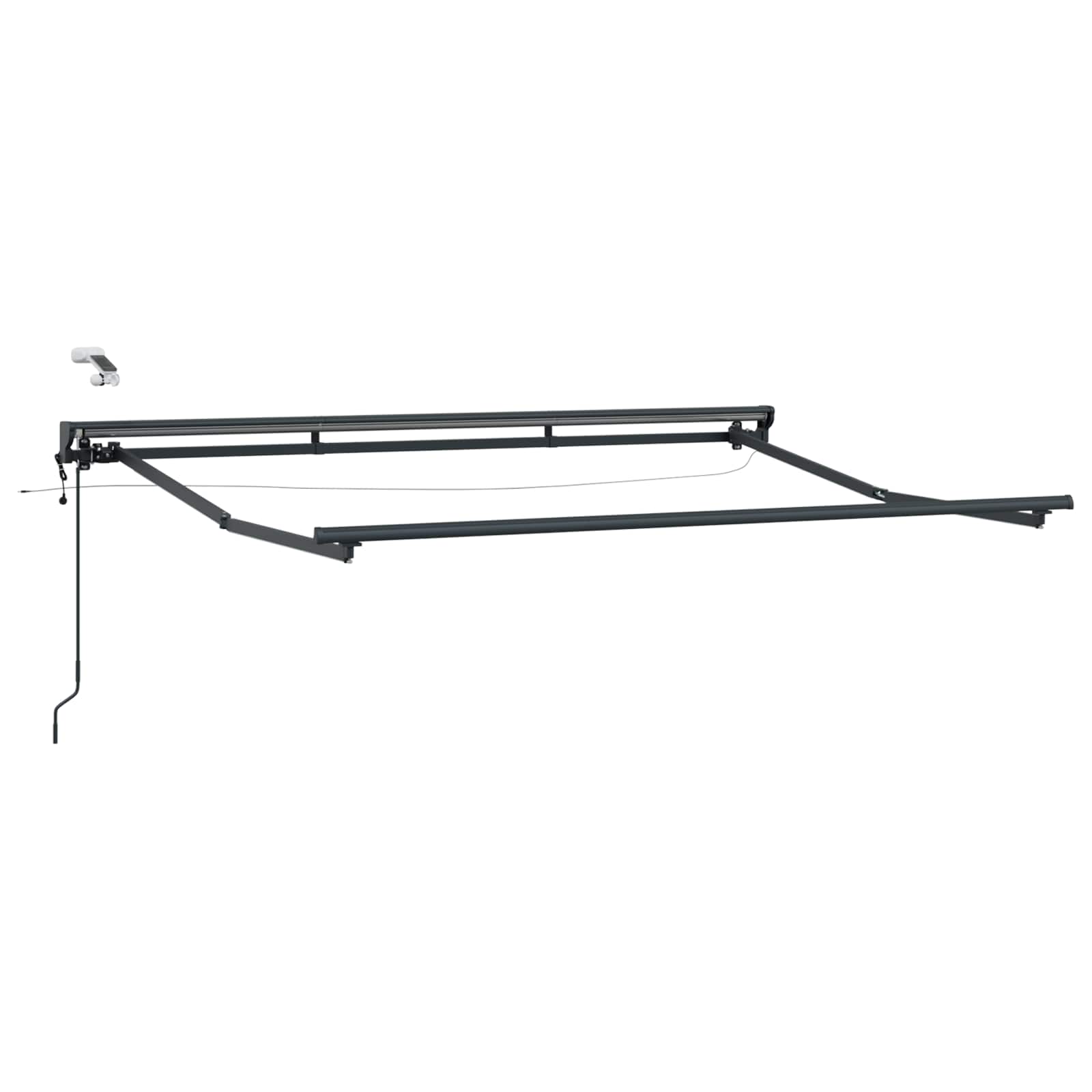 Električna retraktabilna tenda Sivosmeđa 5 × 3,5 m