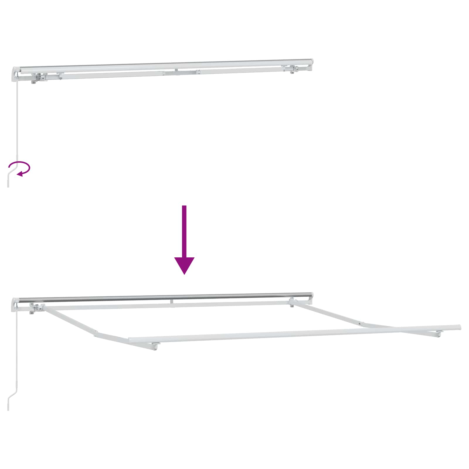 Povlačivi tende Sivosmeđa 600 × 350 cm Poliester i aluminij