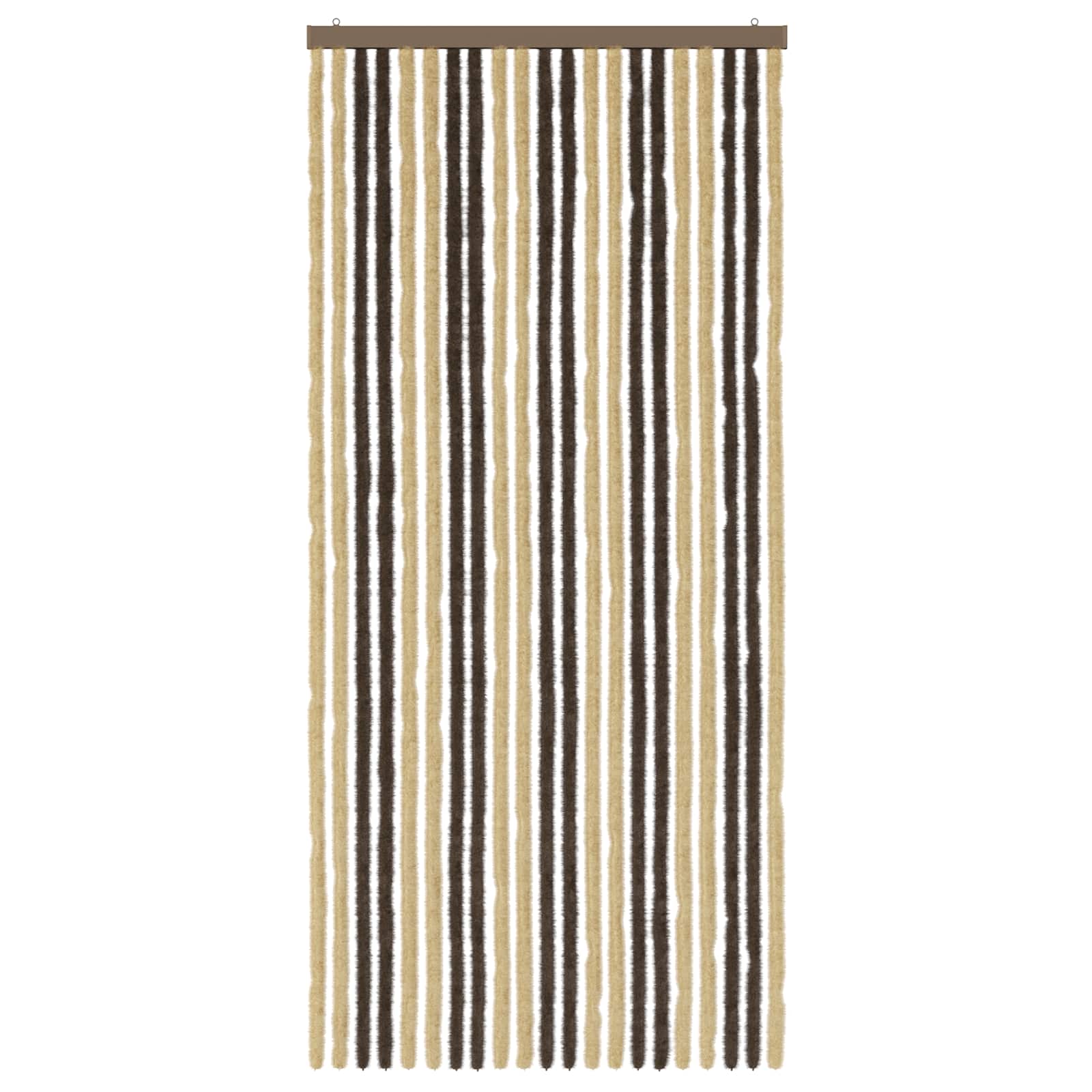 Zavjesa protiv insekata Chenille Tamno smeđa i bež 90 x 200 cm