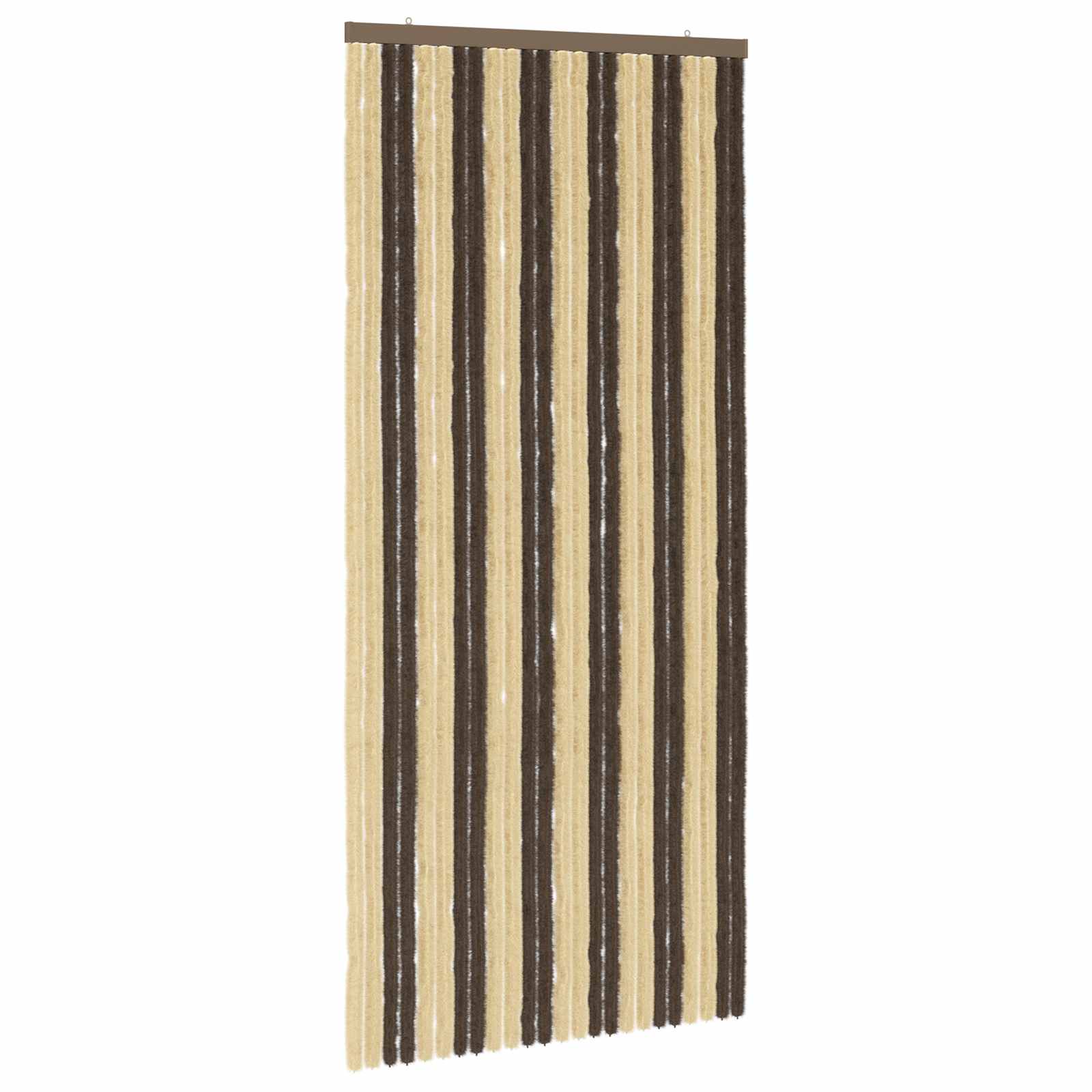 Zavjesa protiv insekata Chenille Tamno smeđa i bež 100 x 220 cm