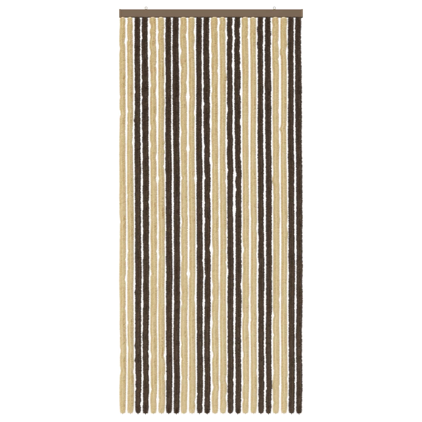 Zavjesa protiv insekata Chenille Tamno smeđa i bež 100 x 220 cm