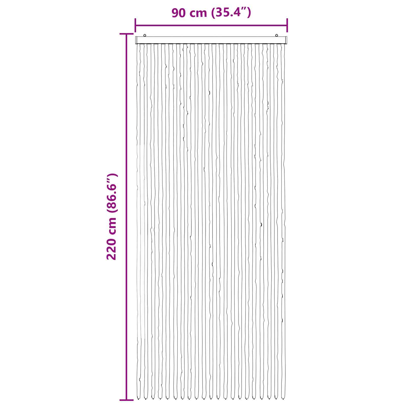Zavjesa protiv insekata Chenille Smeđa i bež 90 x 220 cm
