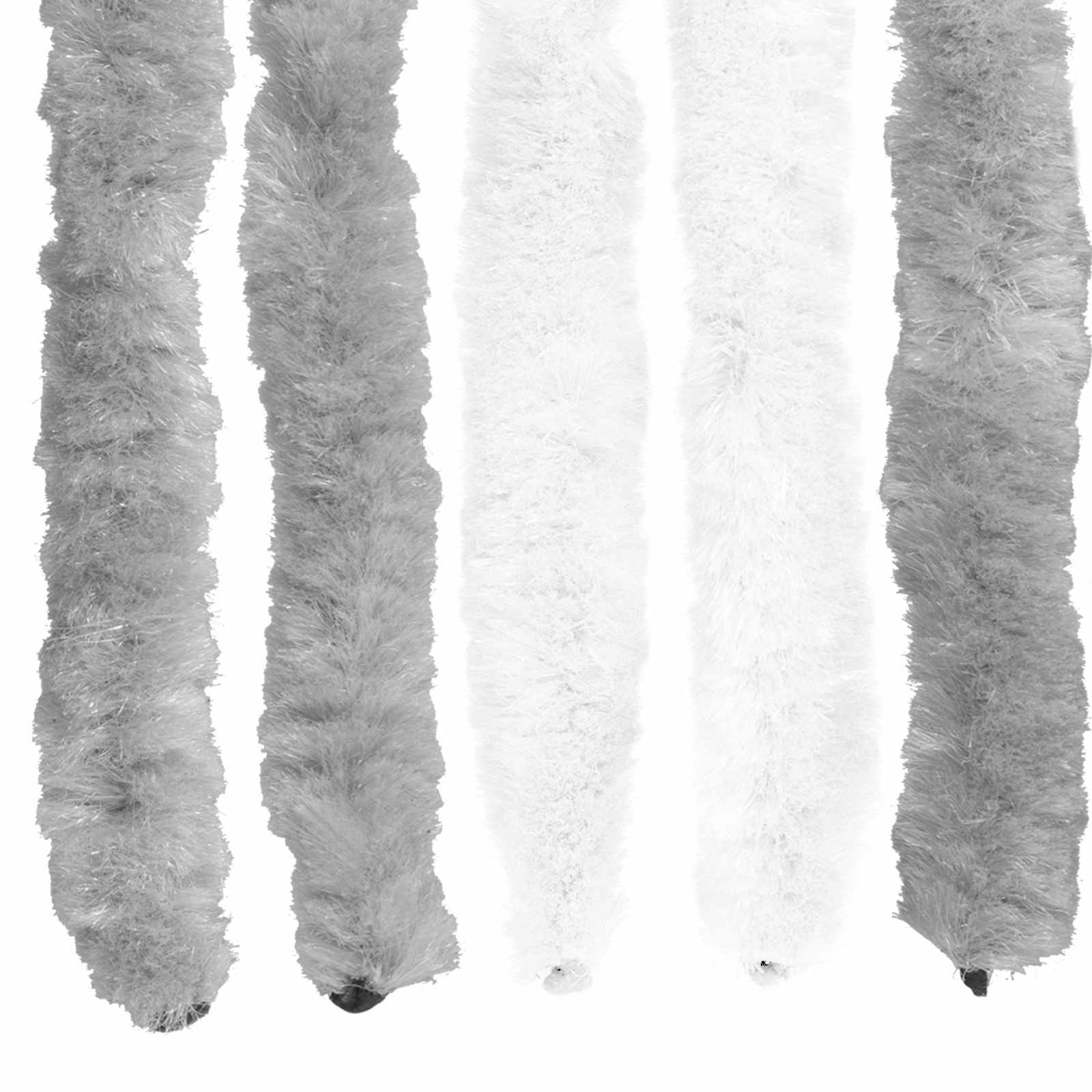 Zavjesa protiv insekata Chenille Siva i bijela 90 x 200 cm