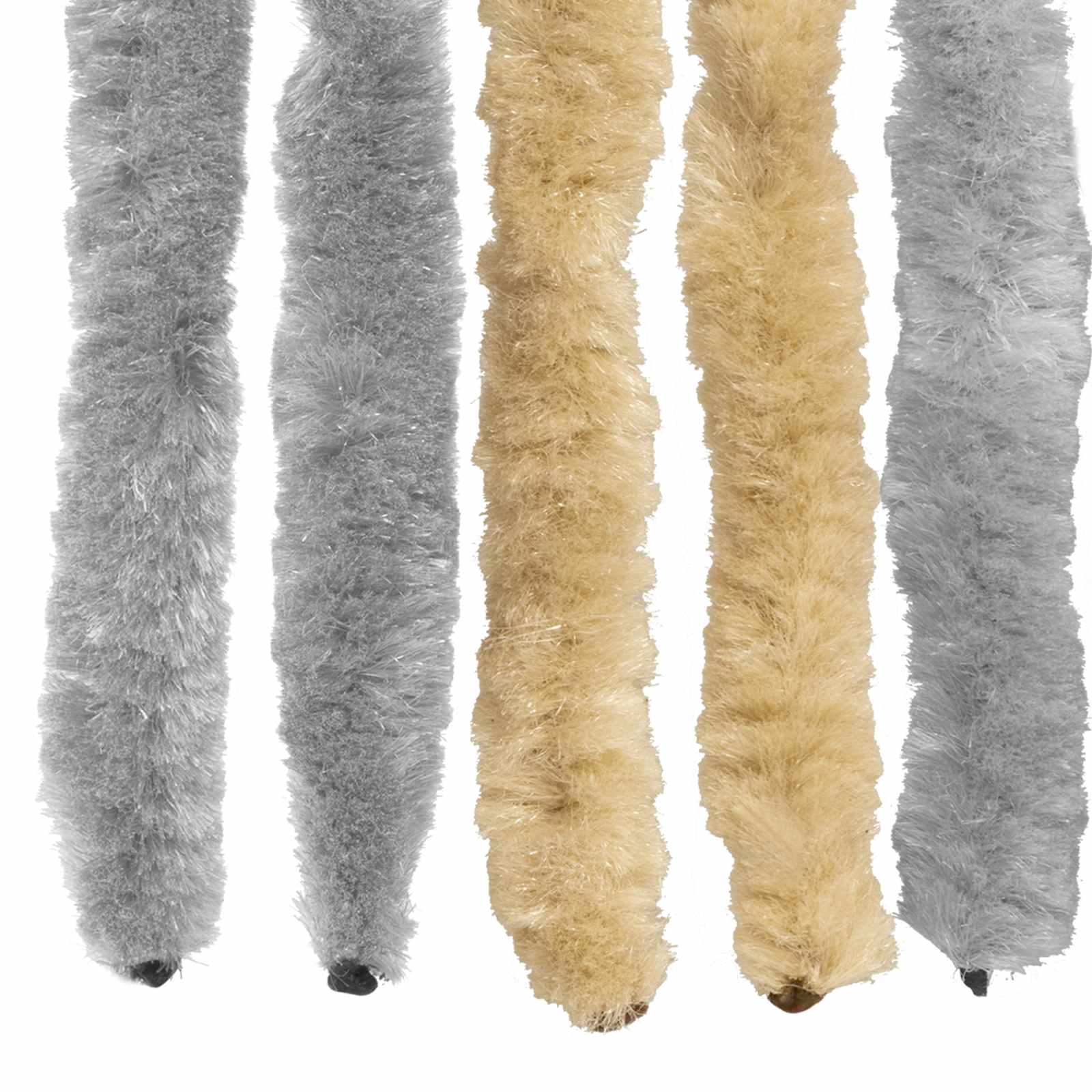 Zavjesa protiv insekata Chenille Siva i bež 90 x 220 cm 100% PP