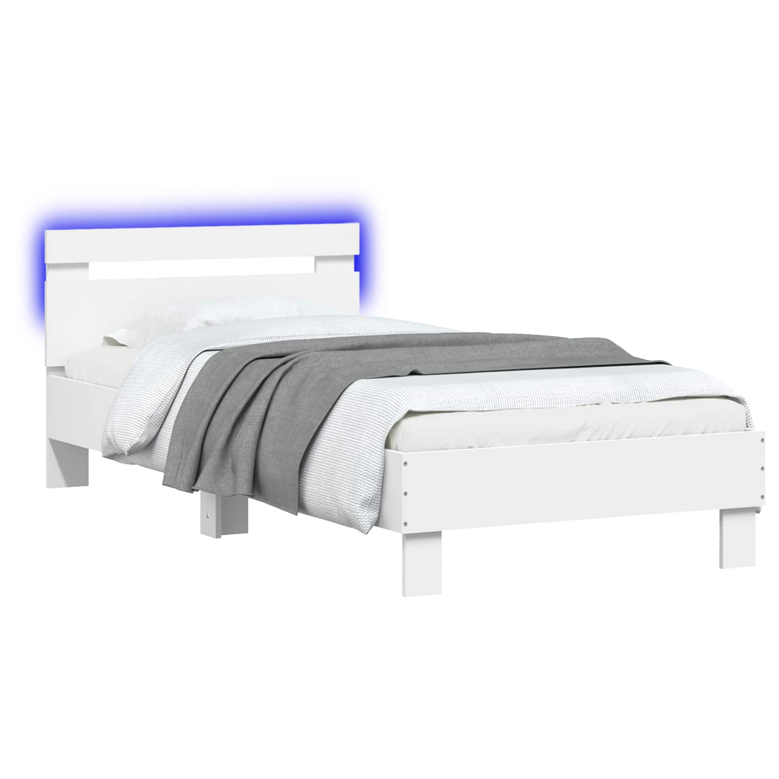 Krevetna konstrukcija s LED svjetlom Bijela 80 x 200 cm