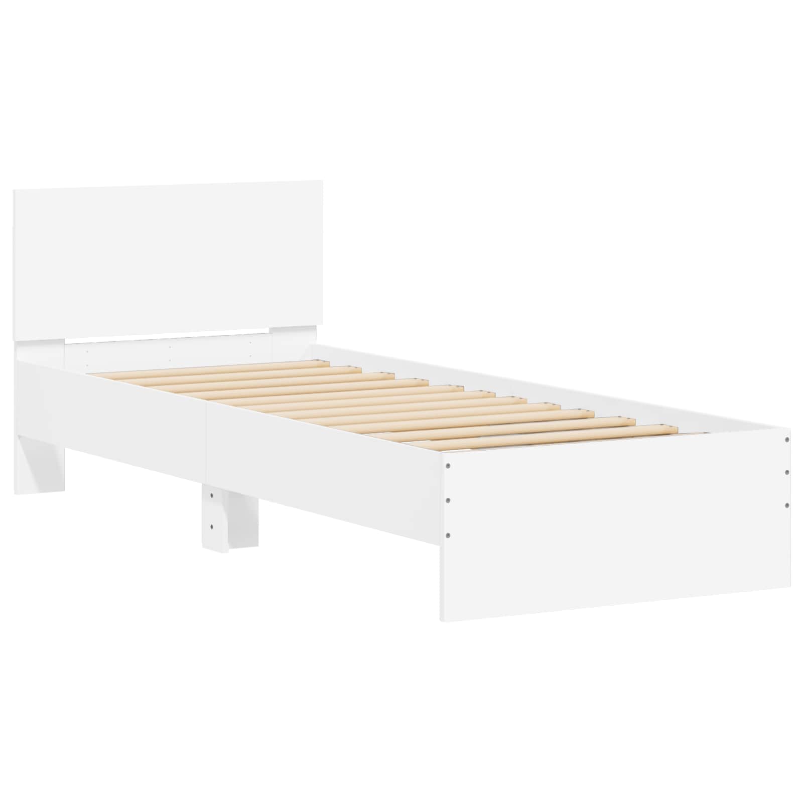 Krevetna konstrukcija s LED svjetlom Bijela 80 x 200 cm
