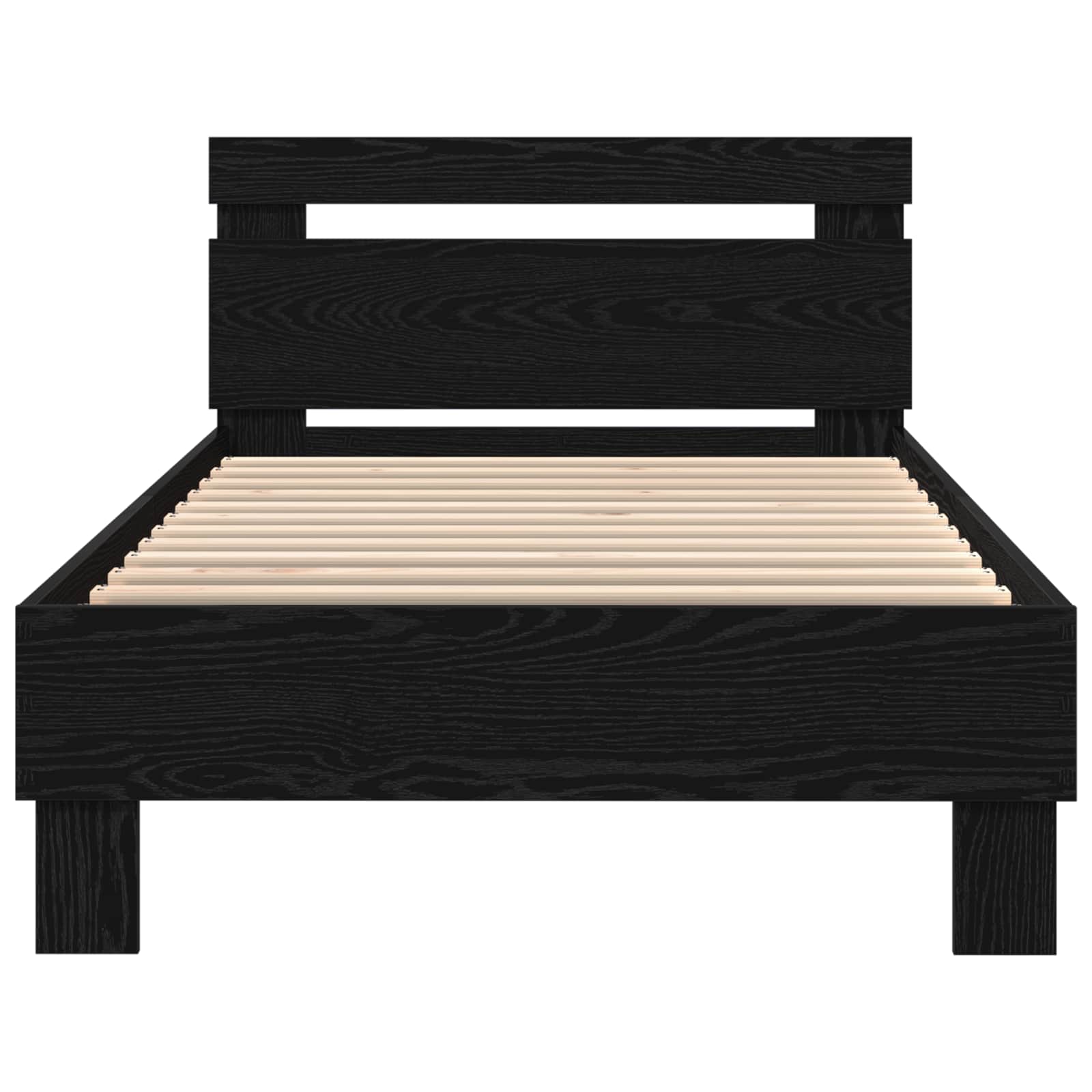 Krevetna konstrukcija s LED svjetlom Crni hrast 80 x 200 cm