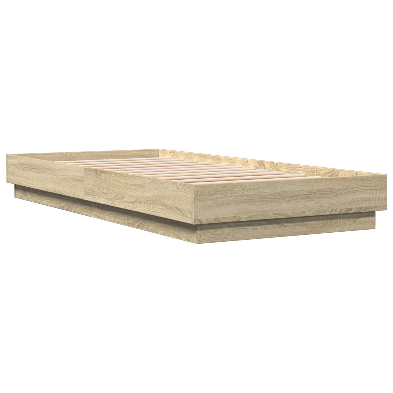 Krevetna konstrukcija s LED svjetlom Hrast sonoma 80 x 200 cm