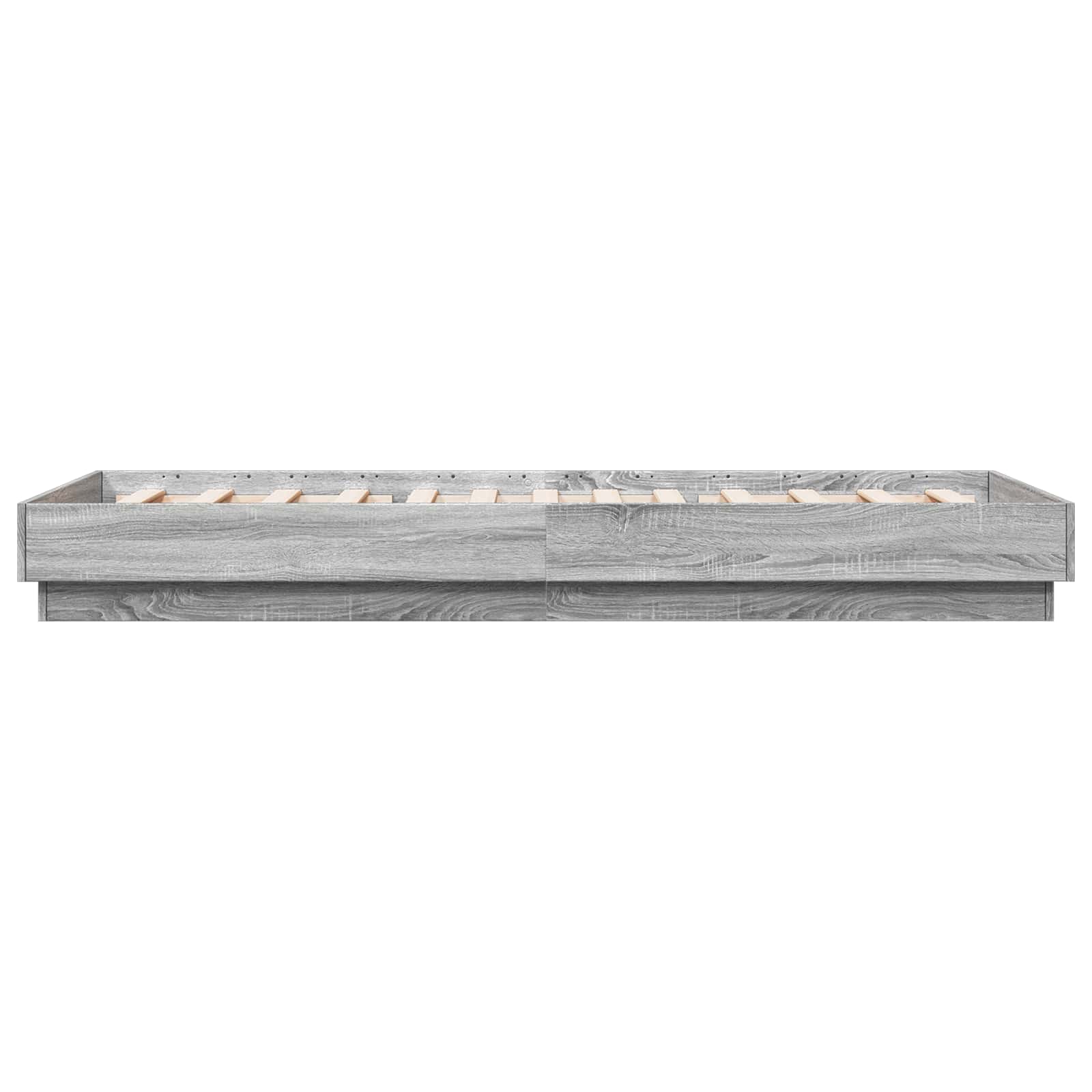Krevetna konstrukcija s LED svjetlom Siva Sonoma 80 x 200 cm