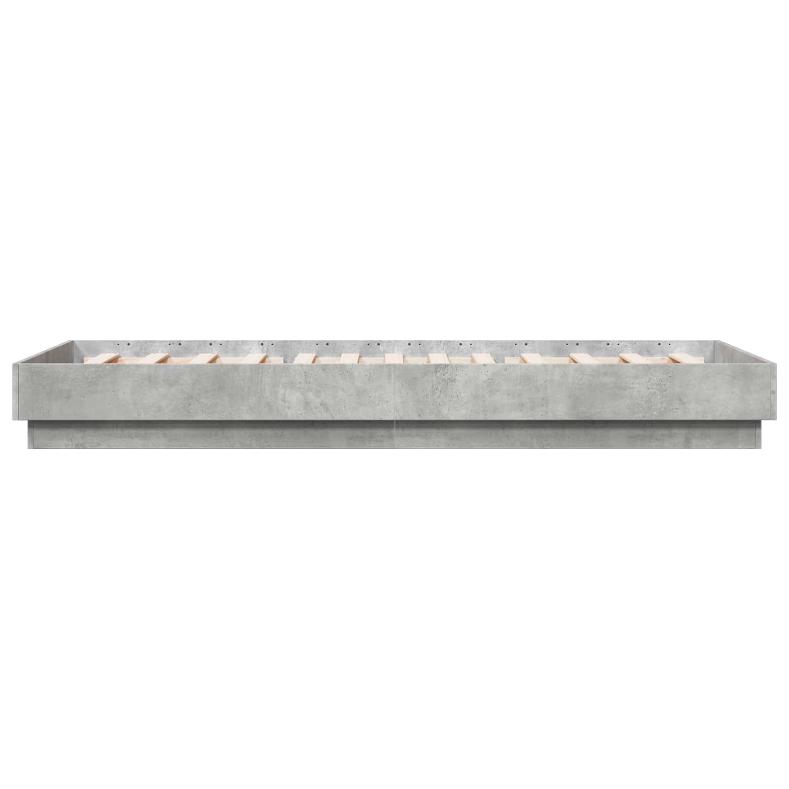 Krevetna konstrukcija s LED svjetlom Betonska siva 80 x 200 cm