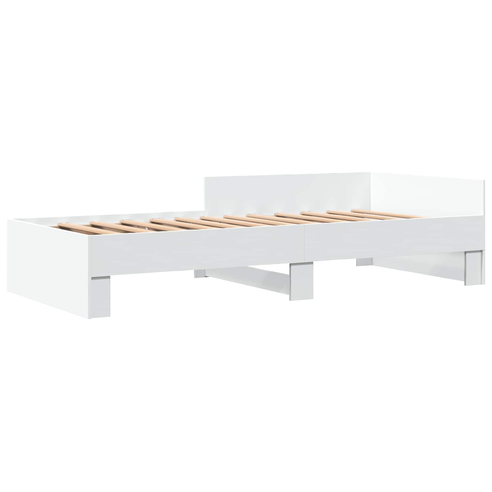 Okvir kreveta s uzglavljem Bijela 80 x 200 cm Konstruirano drvo