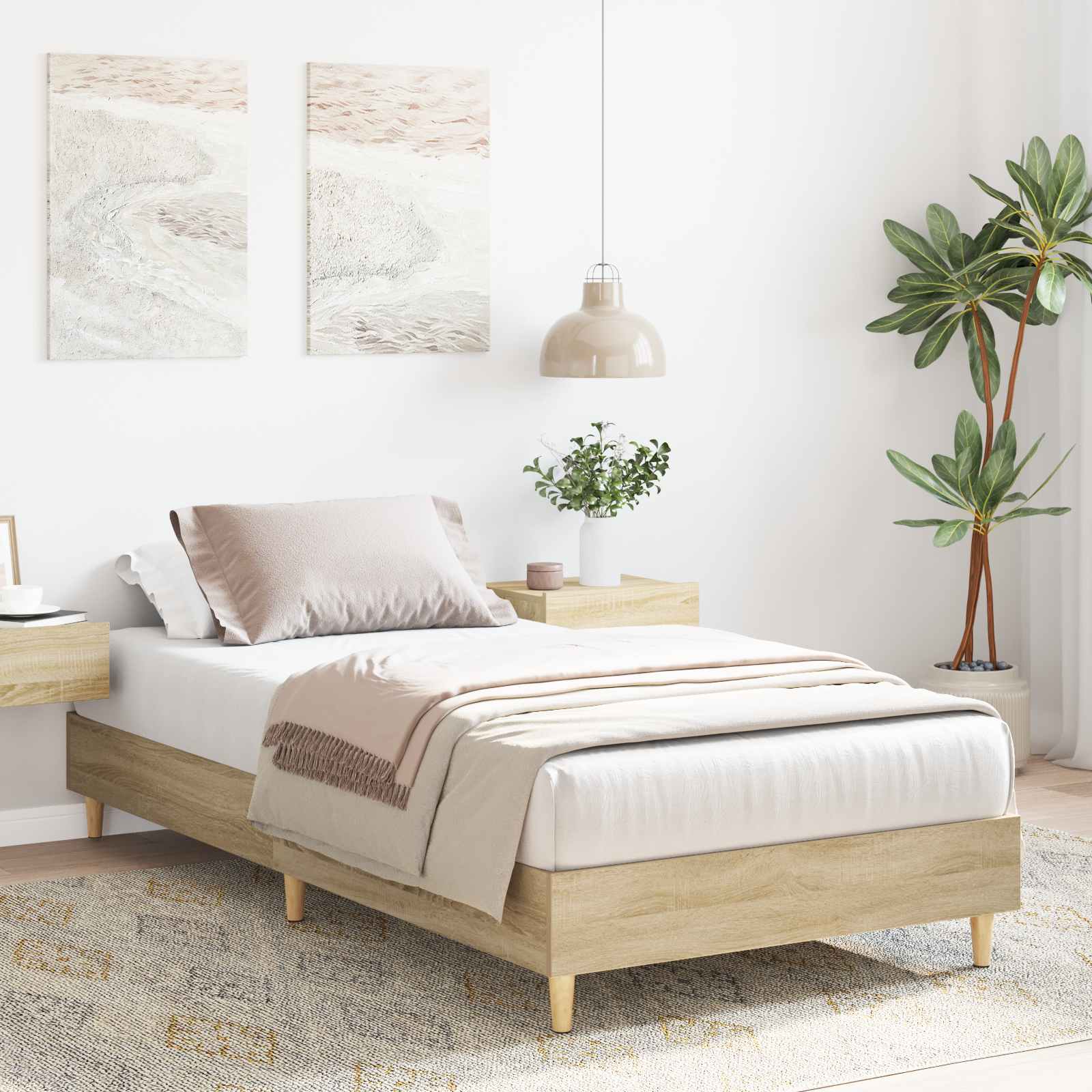 Krevetna konstrukcija Hrast sonoma 80 x 200 cm
