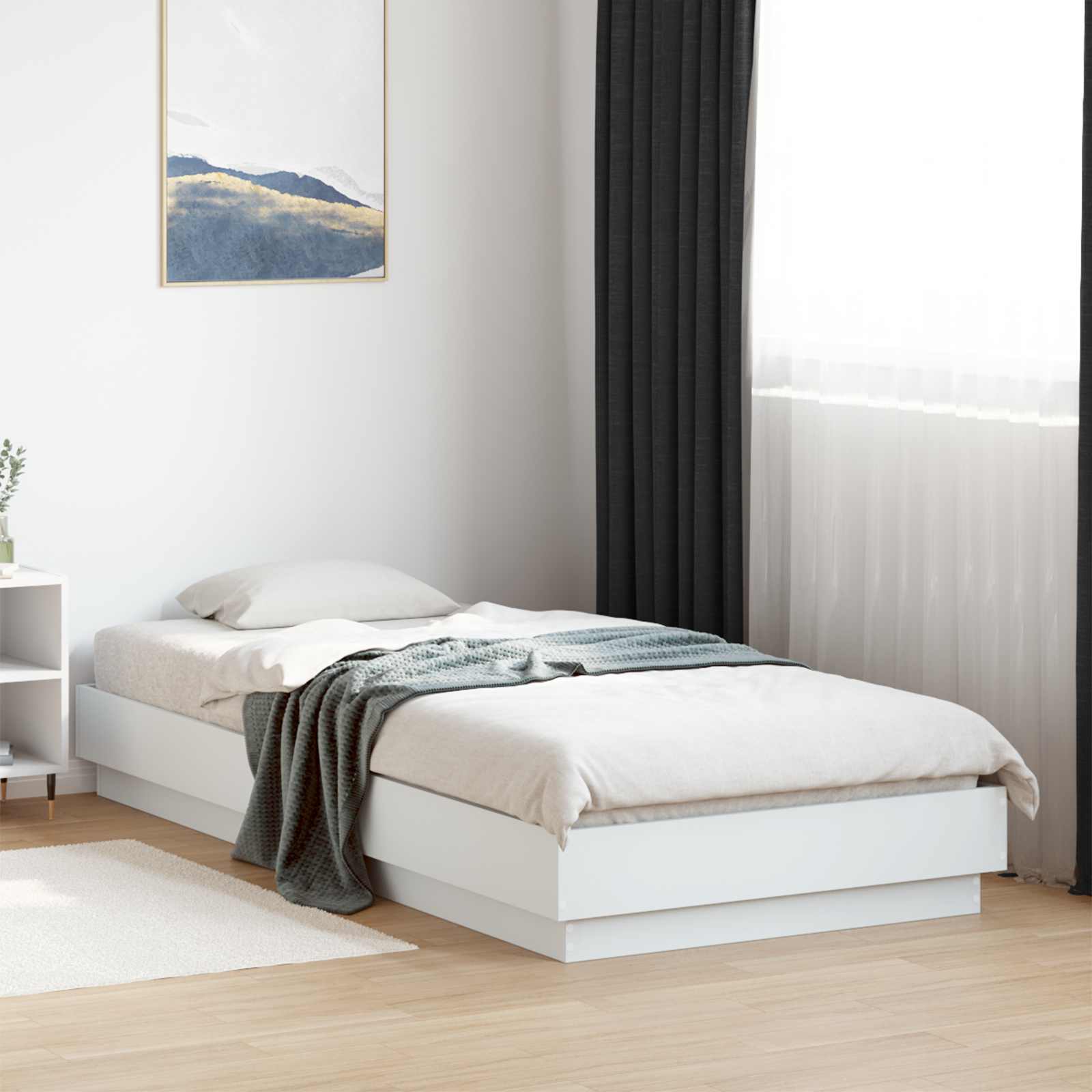 Okvir kreveta za pod Bijela 80 x 200 cm Konstruirano drvo