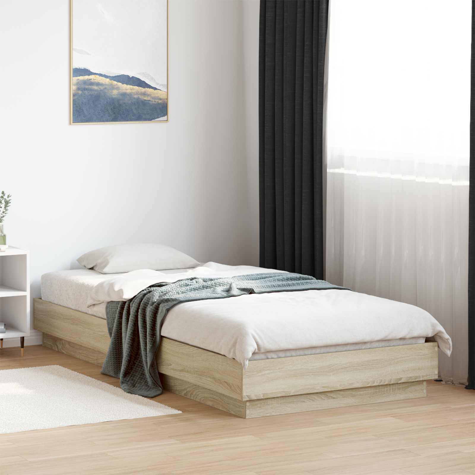 Okvir kreveta za pod Hrast sonoma 80 x 200 cm Konstruirano drvo