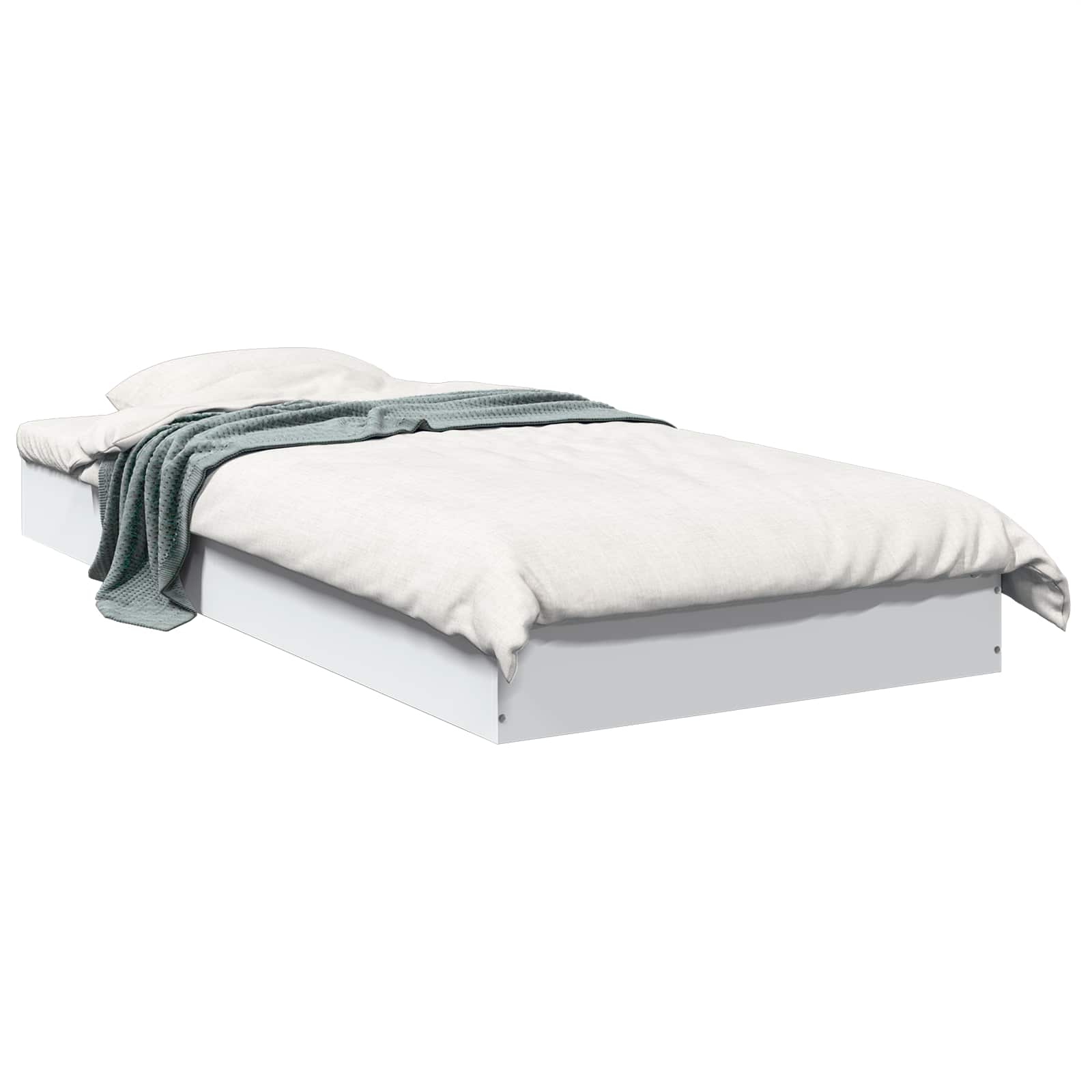 Okvir kreveta za pod Bijela 80 x 200 cm Konstruirano drvo