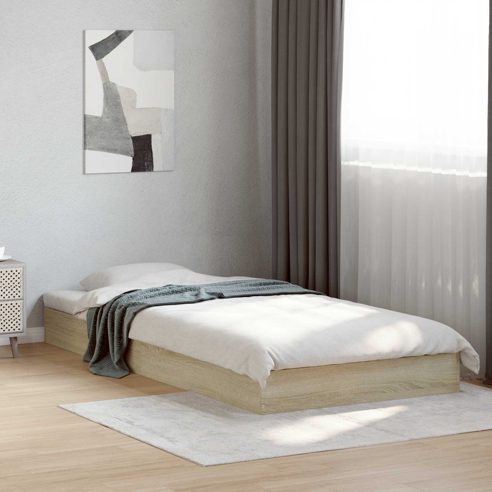 Okvir kreveta za pod Hrast sonoma 80 x 200 cm Konstruirano drvo