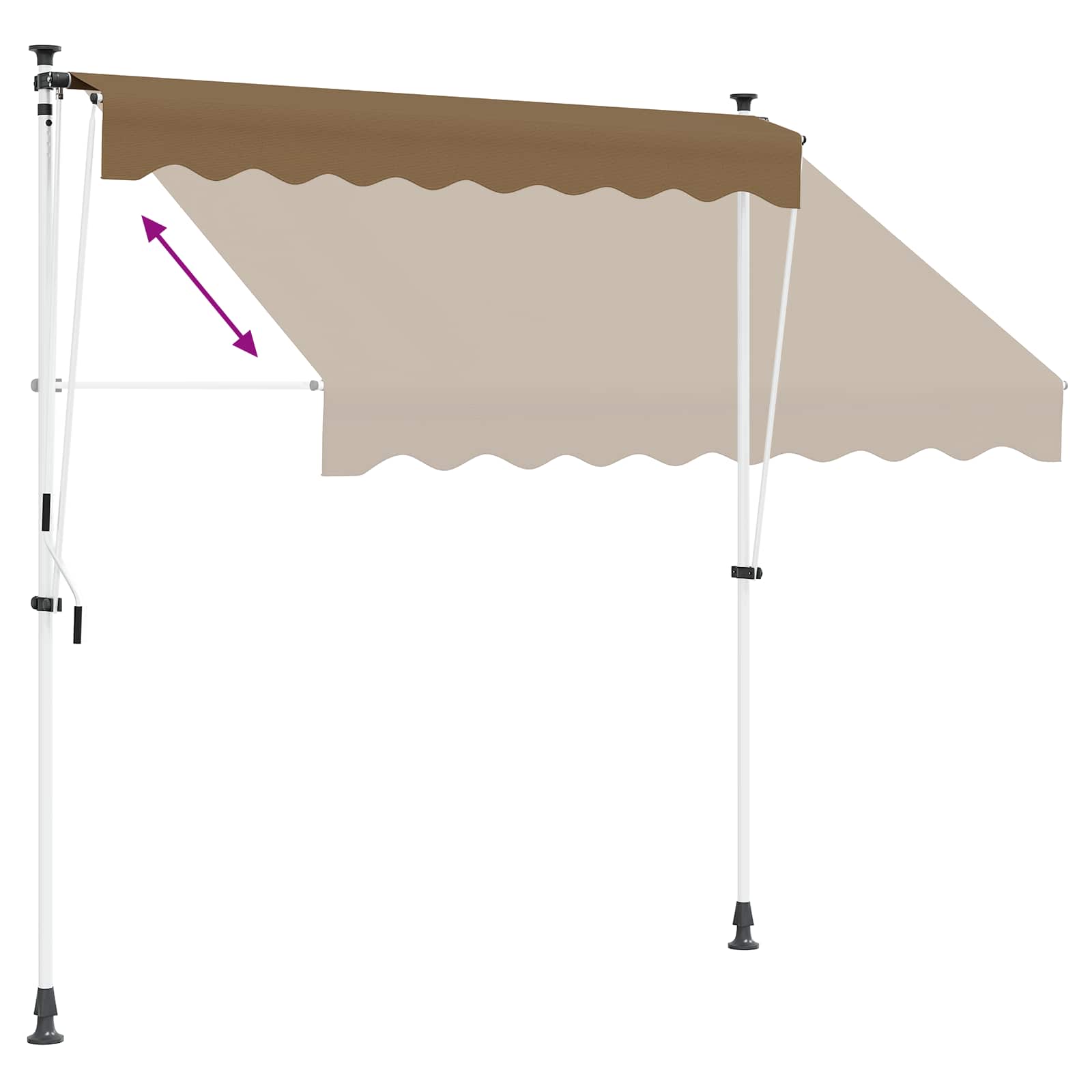Ručno sklopiva tenda Bež 100 cm