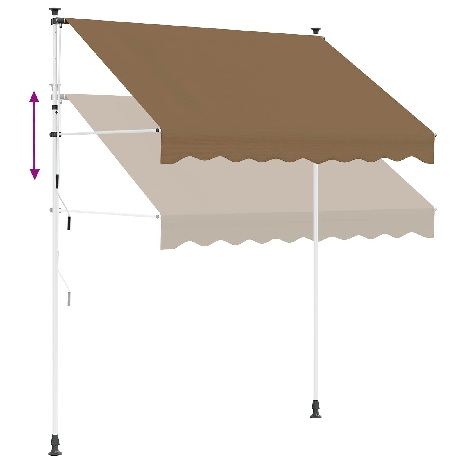 Ručno sklopiva tenda Bež 350 cm