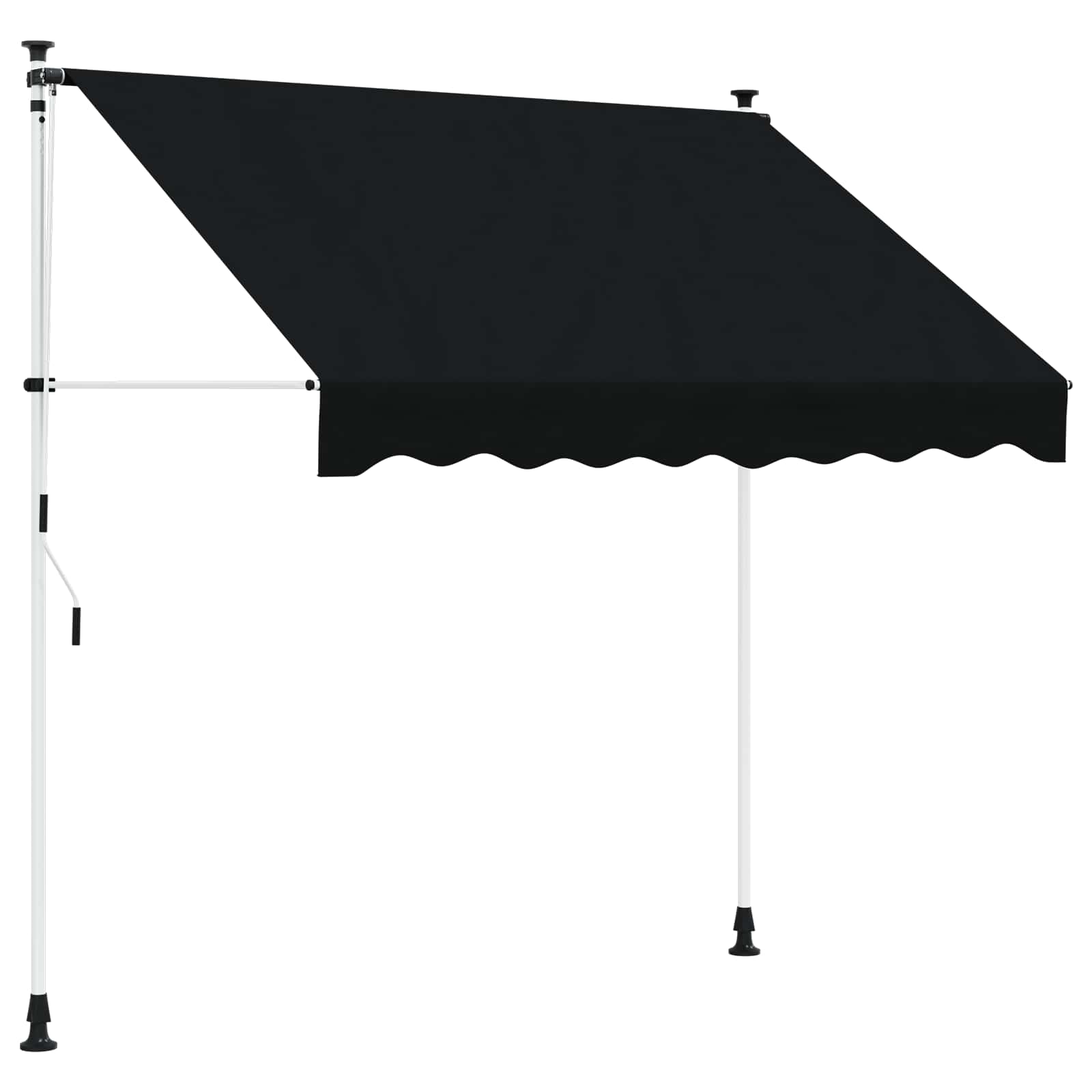 Ručno sklopiva tenda Crna 350 cm