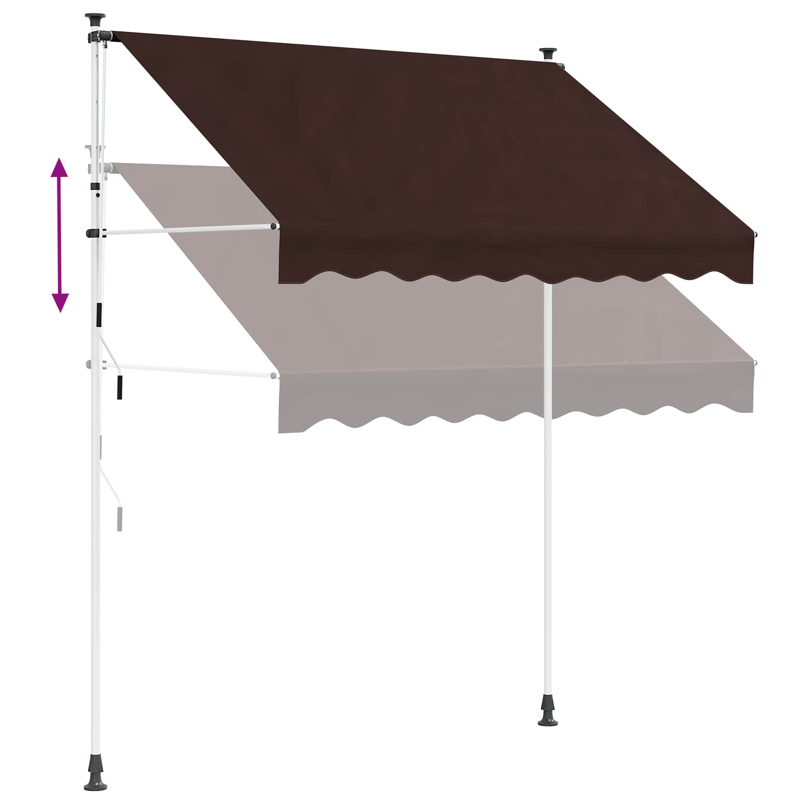 Ručno sklopiva tenda Smeđa 100 cm