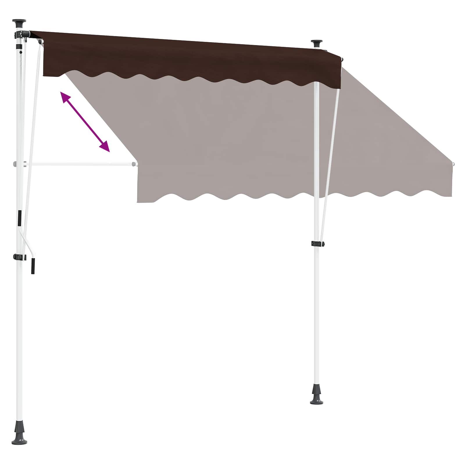 Ručno sklopiva tenda Smeđa 400 cm